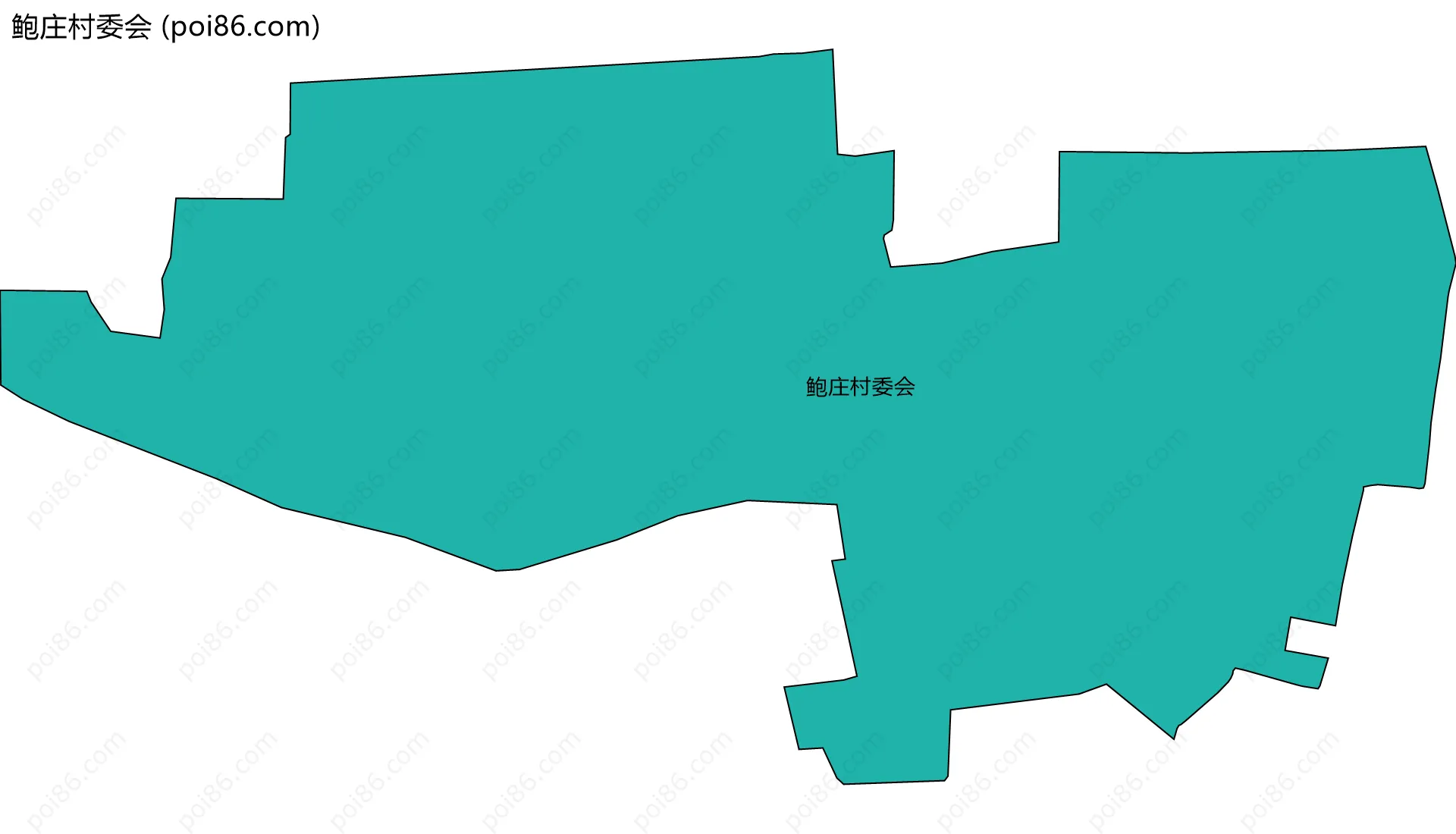 鲍庄村委会边界地图