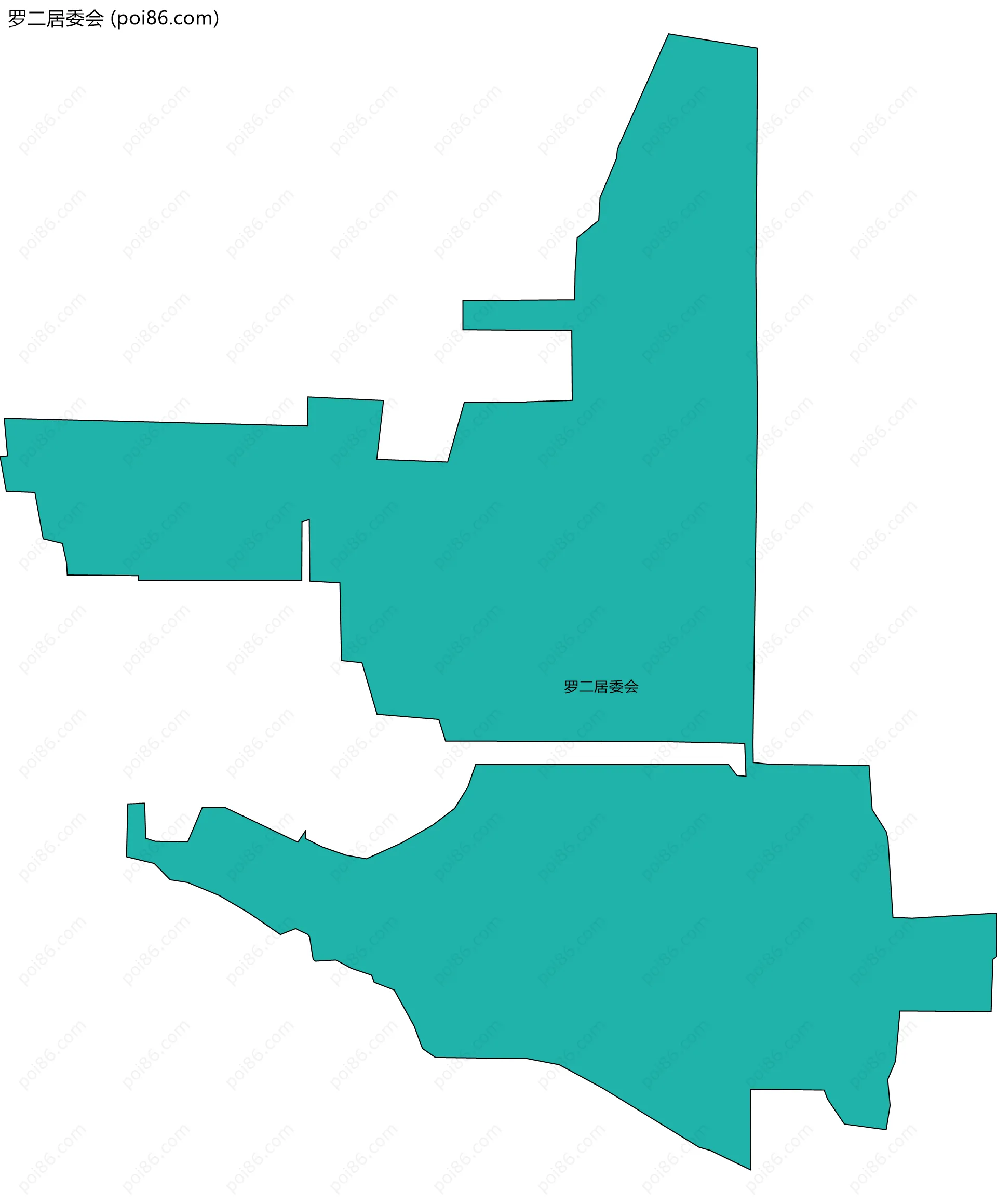 罗二居委会边界地图