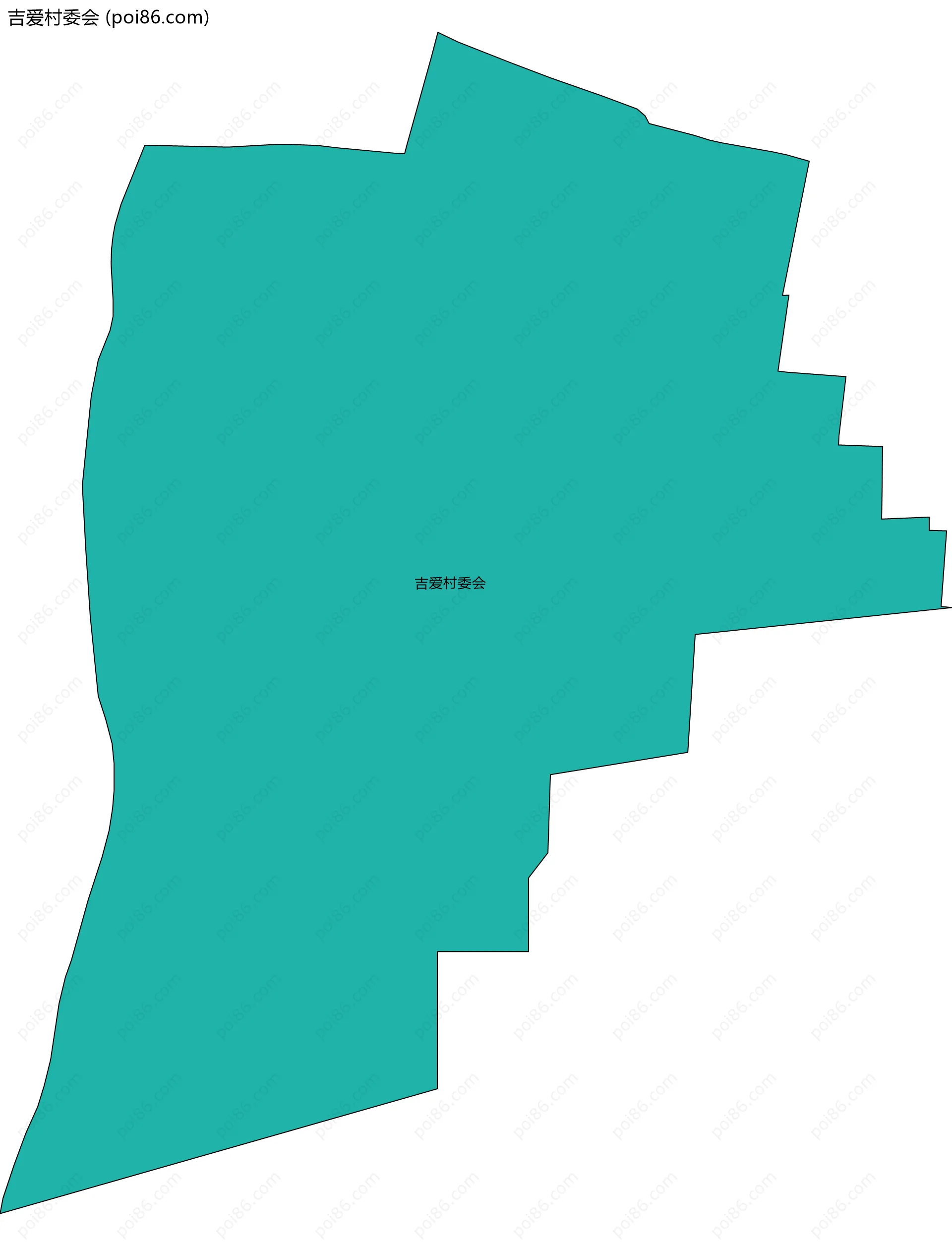 吉爱村委会边界地图