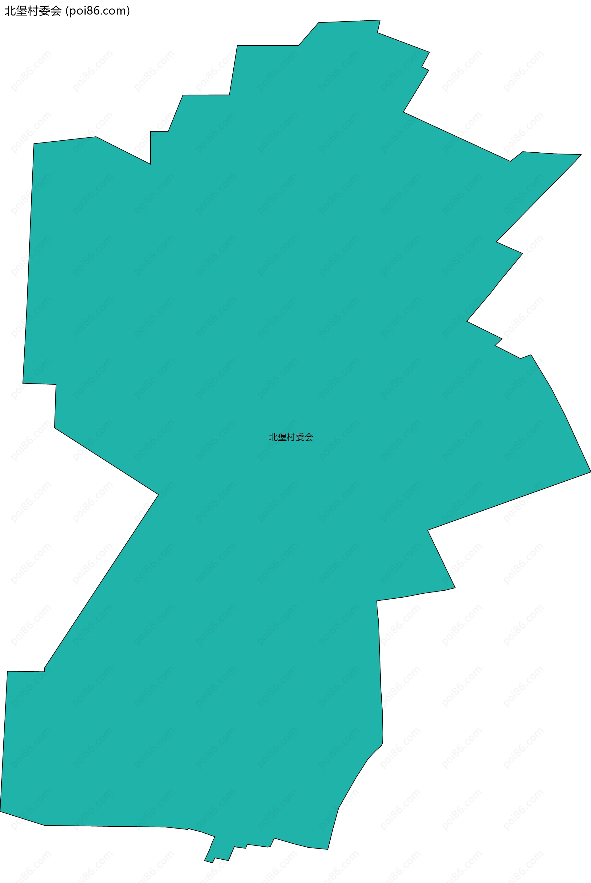 北堡村委会边界地图