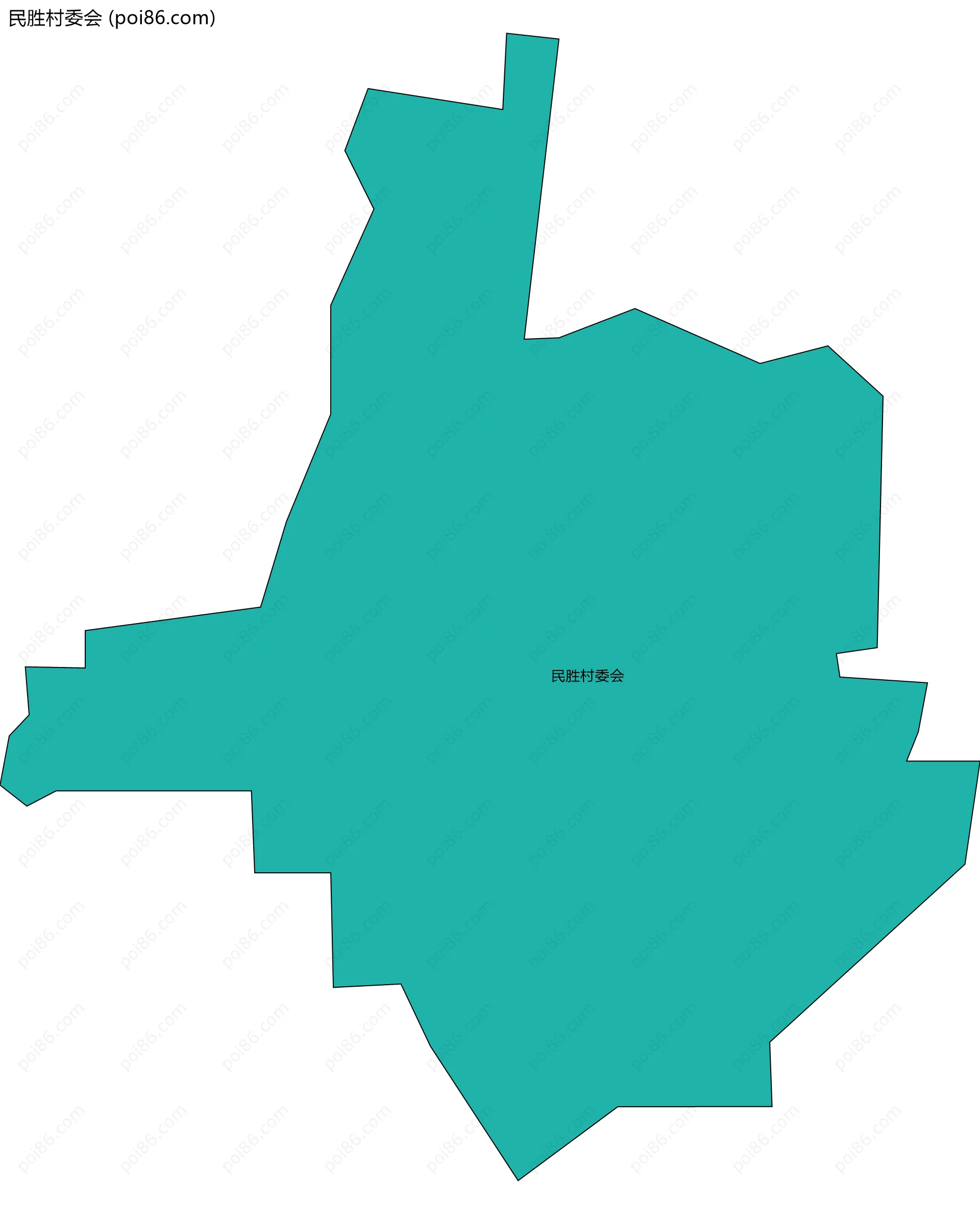 民胜村委会边界地图