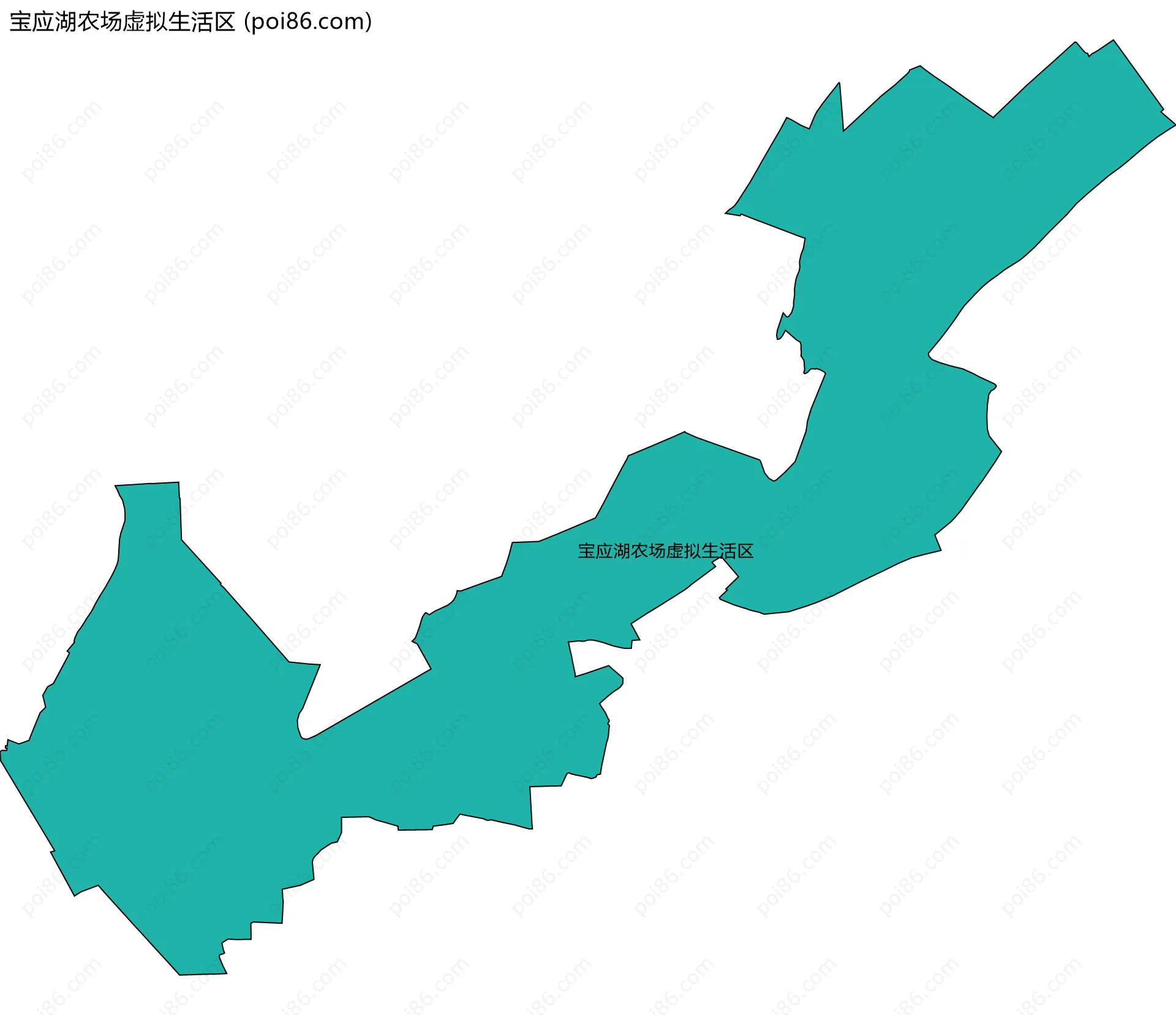 宝应湖农场虚拟生活区边界地图