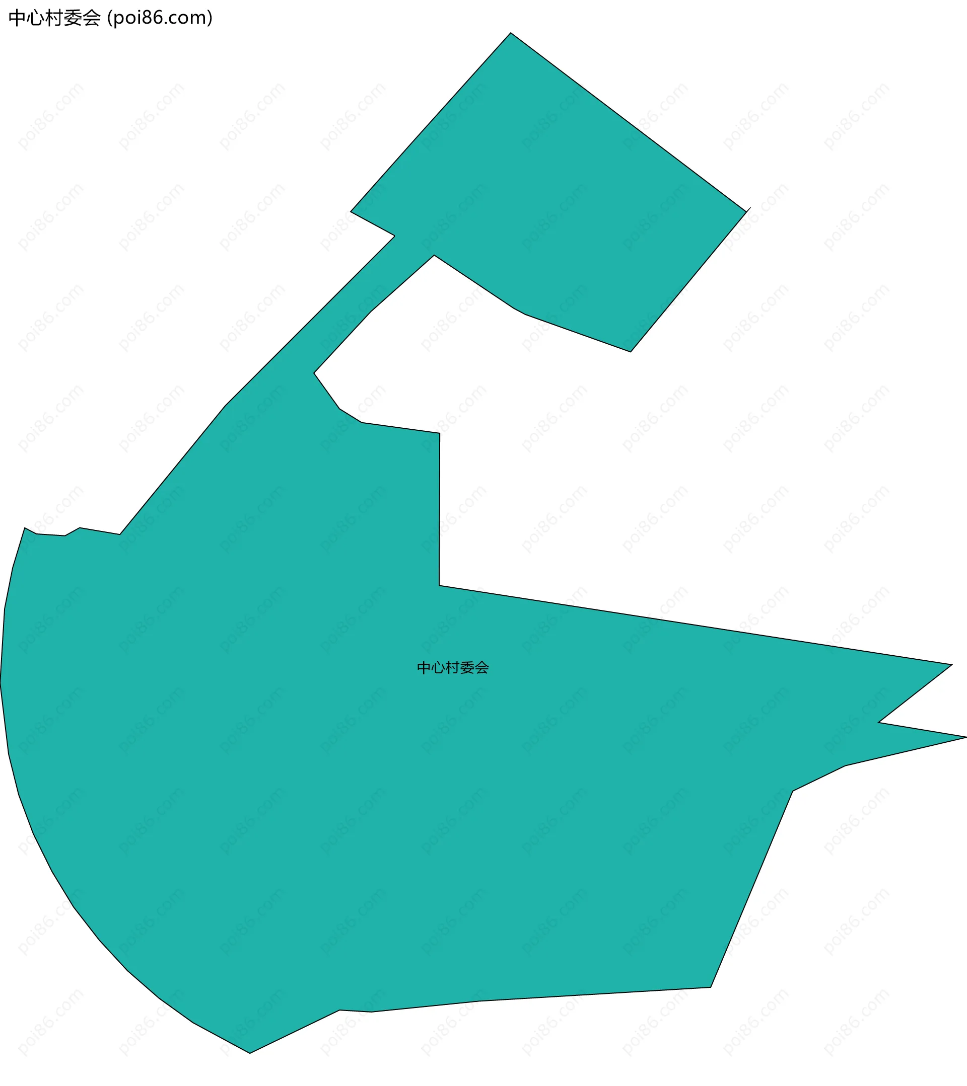 中心村委会边界地图