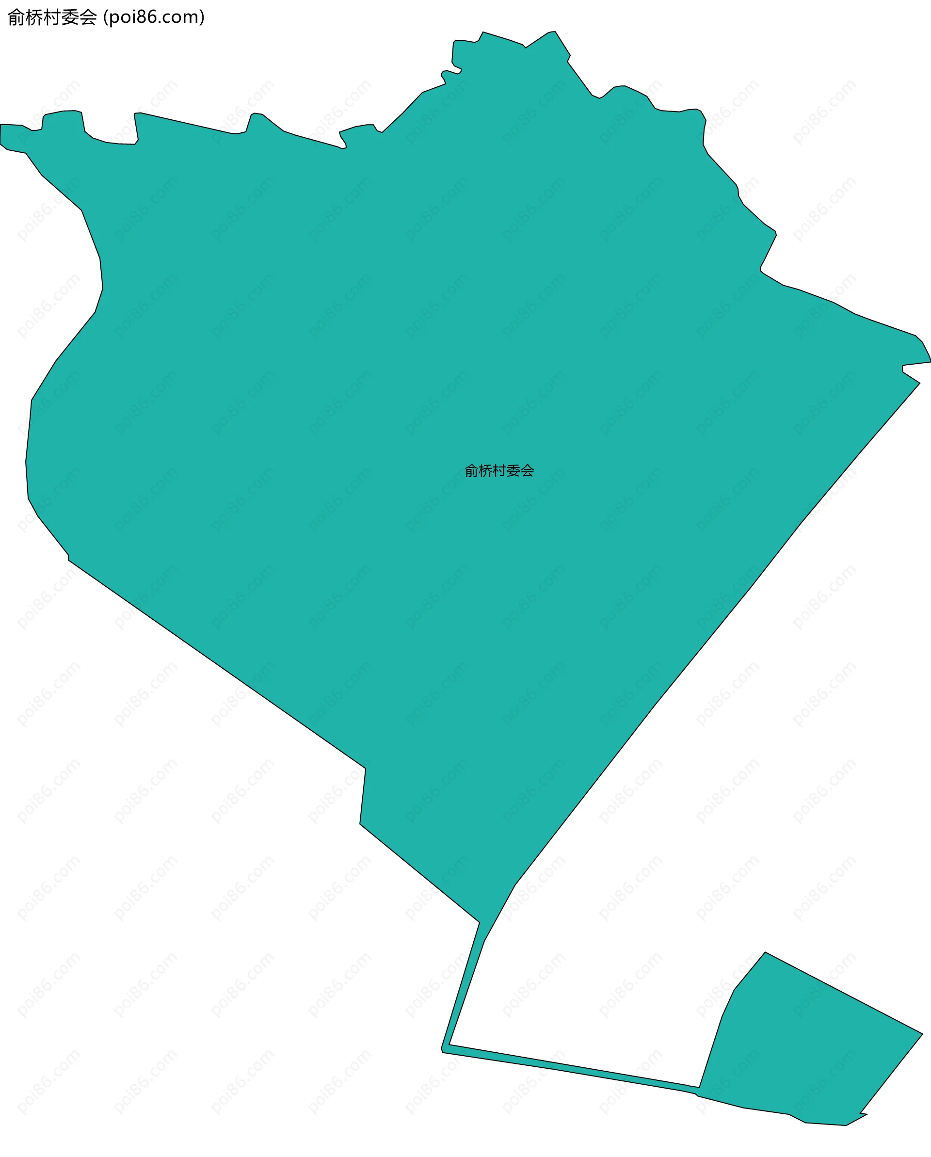 俞桥村委会边界地图