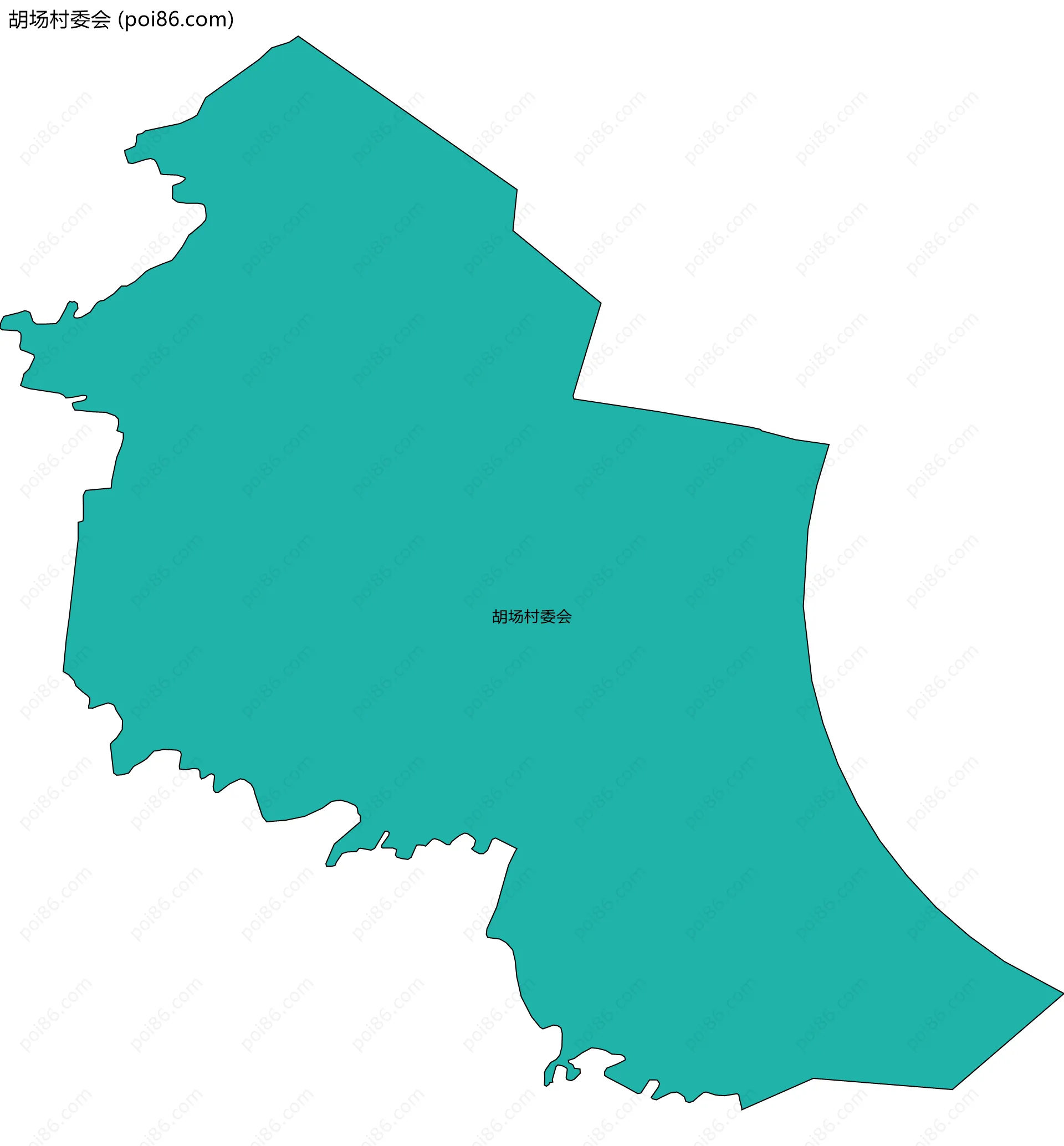 胡场村委会边界地图