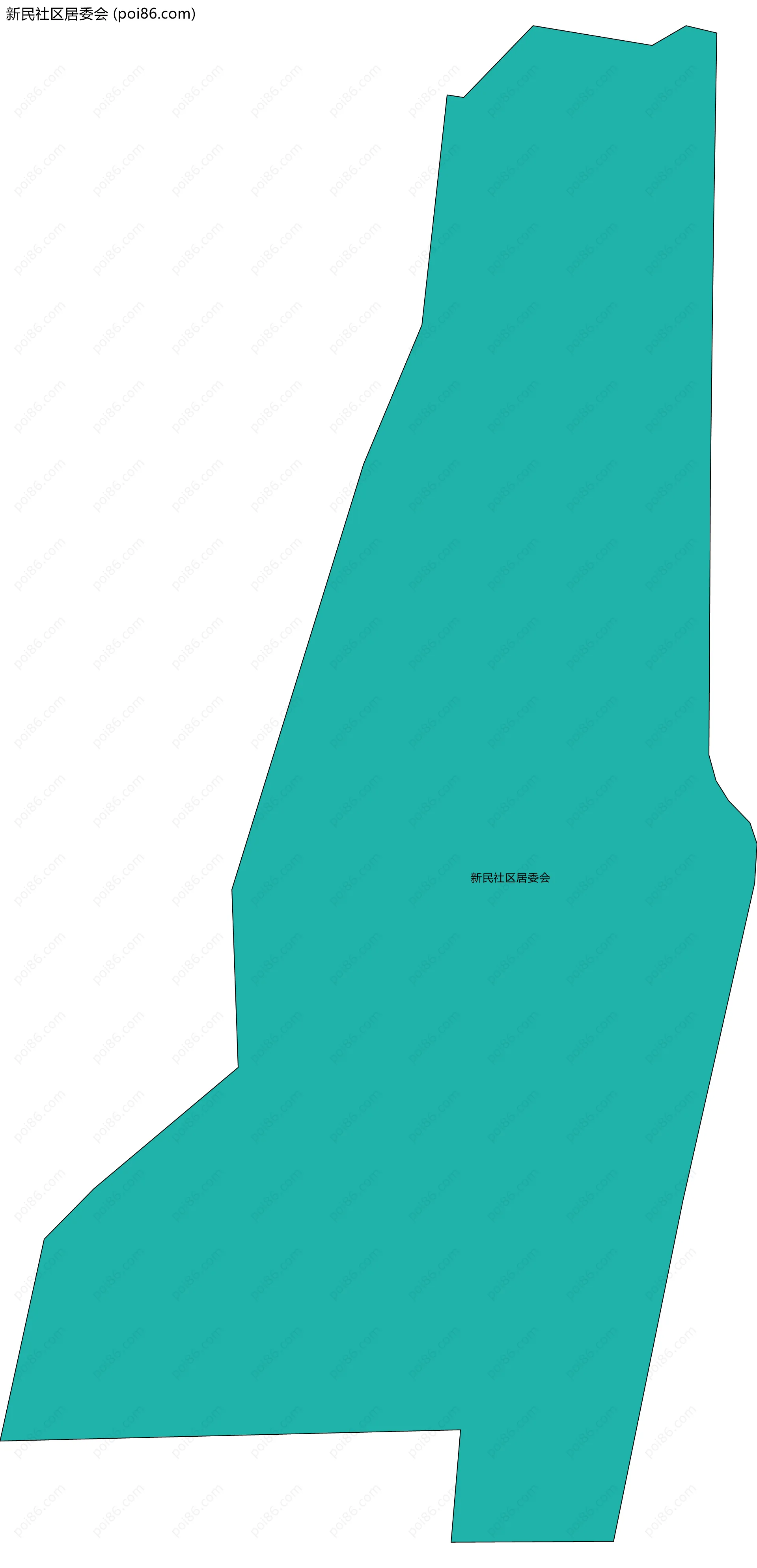 新民社区居委会边界地图