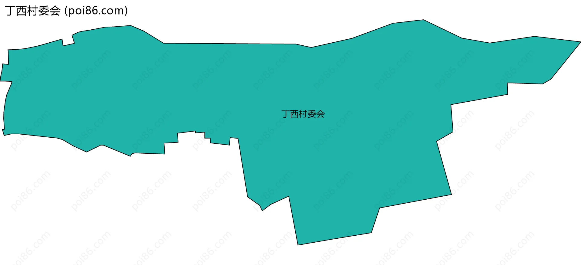 丁西村委会边界地图