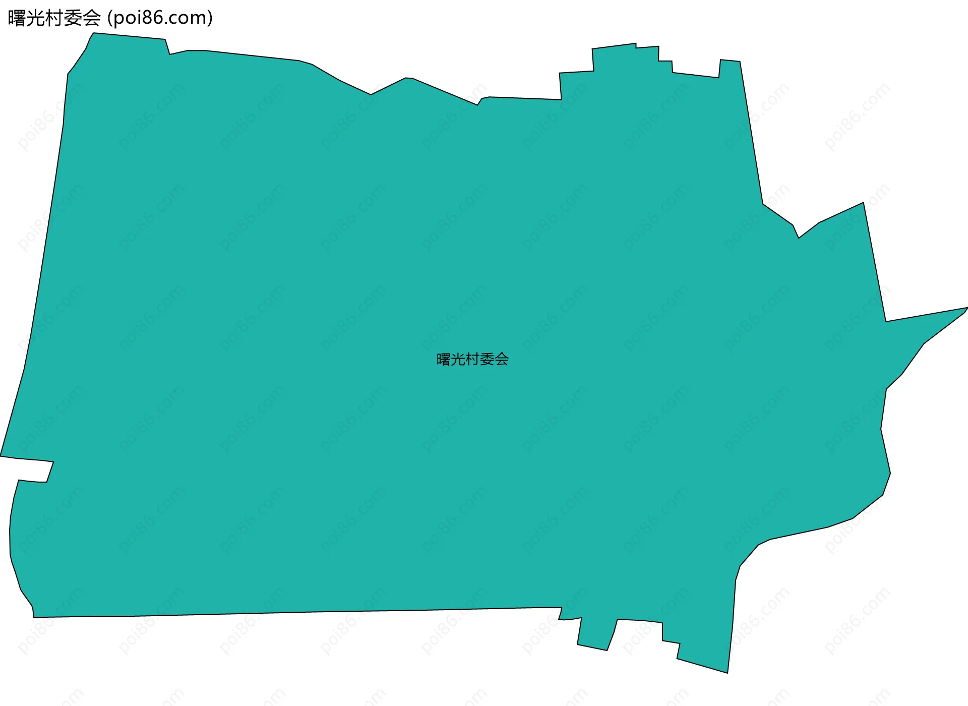 曙光村委会边界地图