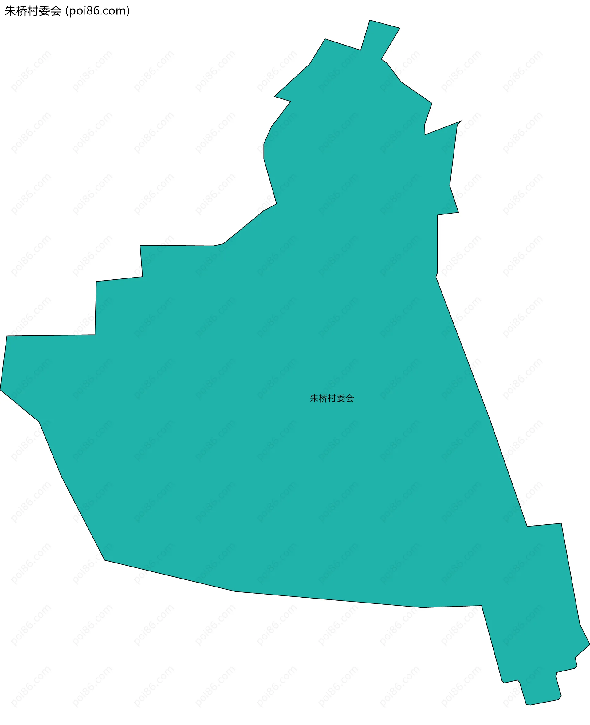 朱桥村委会边界地图