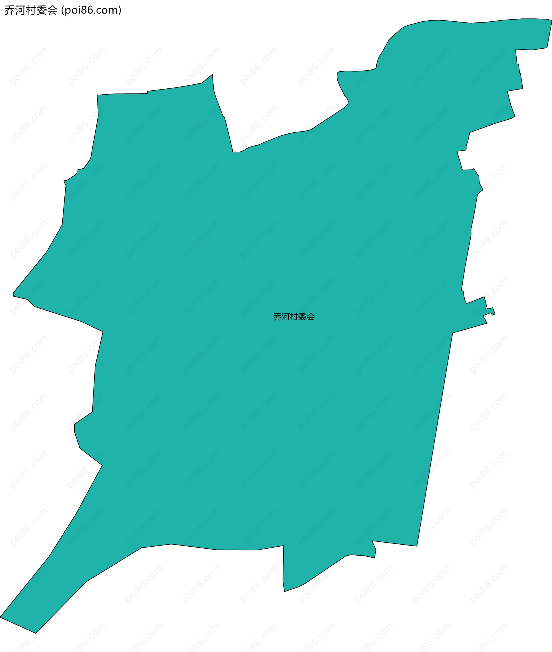 乔河村委会边界地图