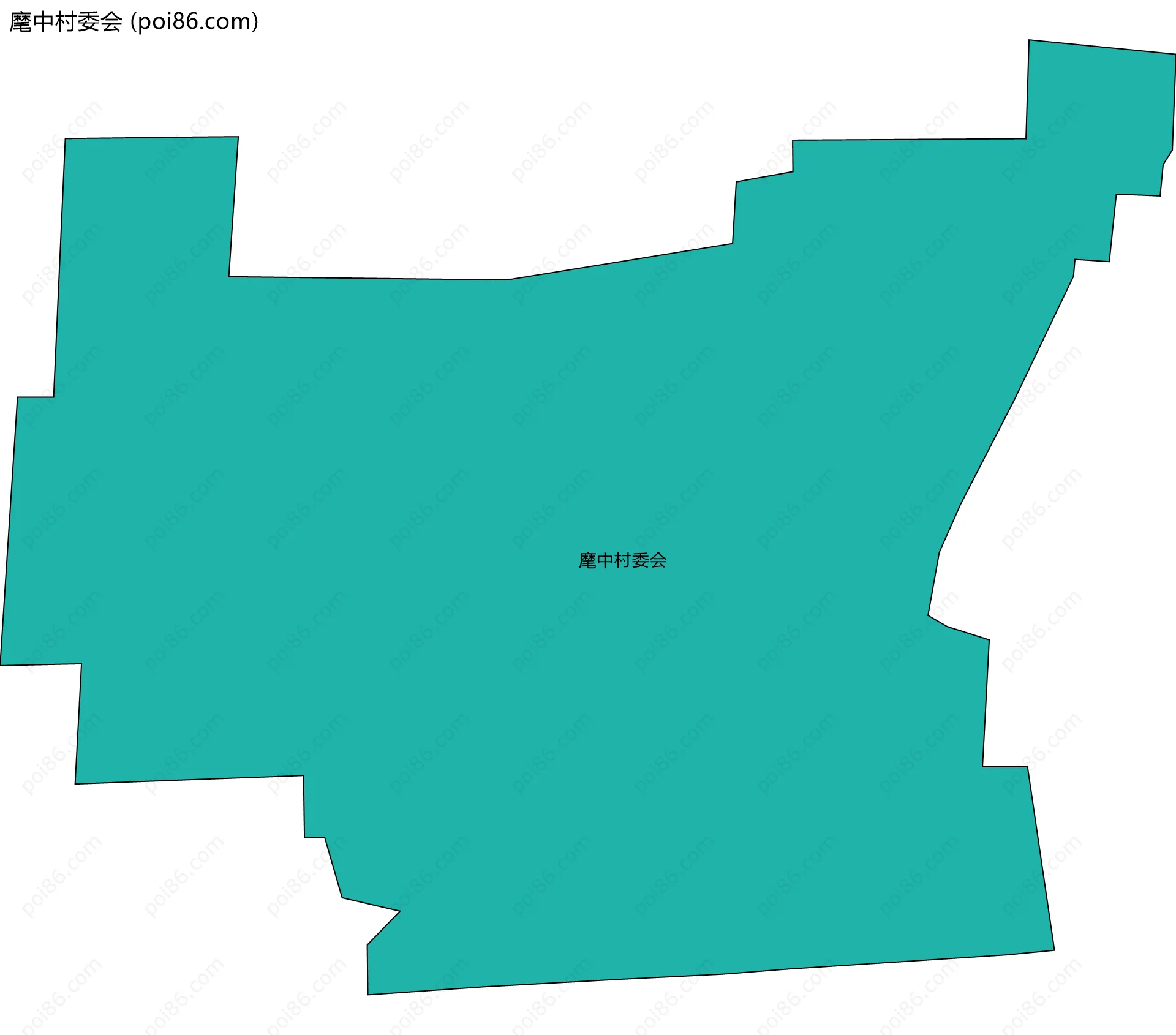 麾中村委会边界地图