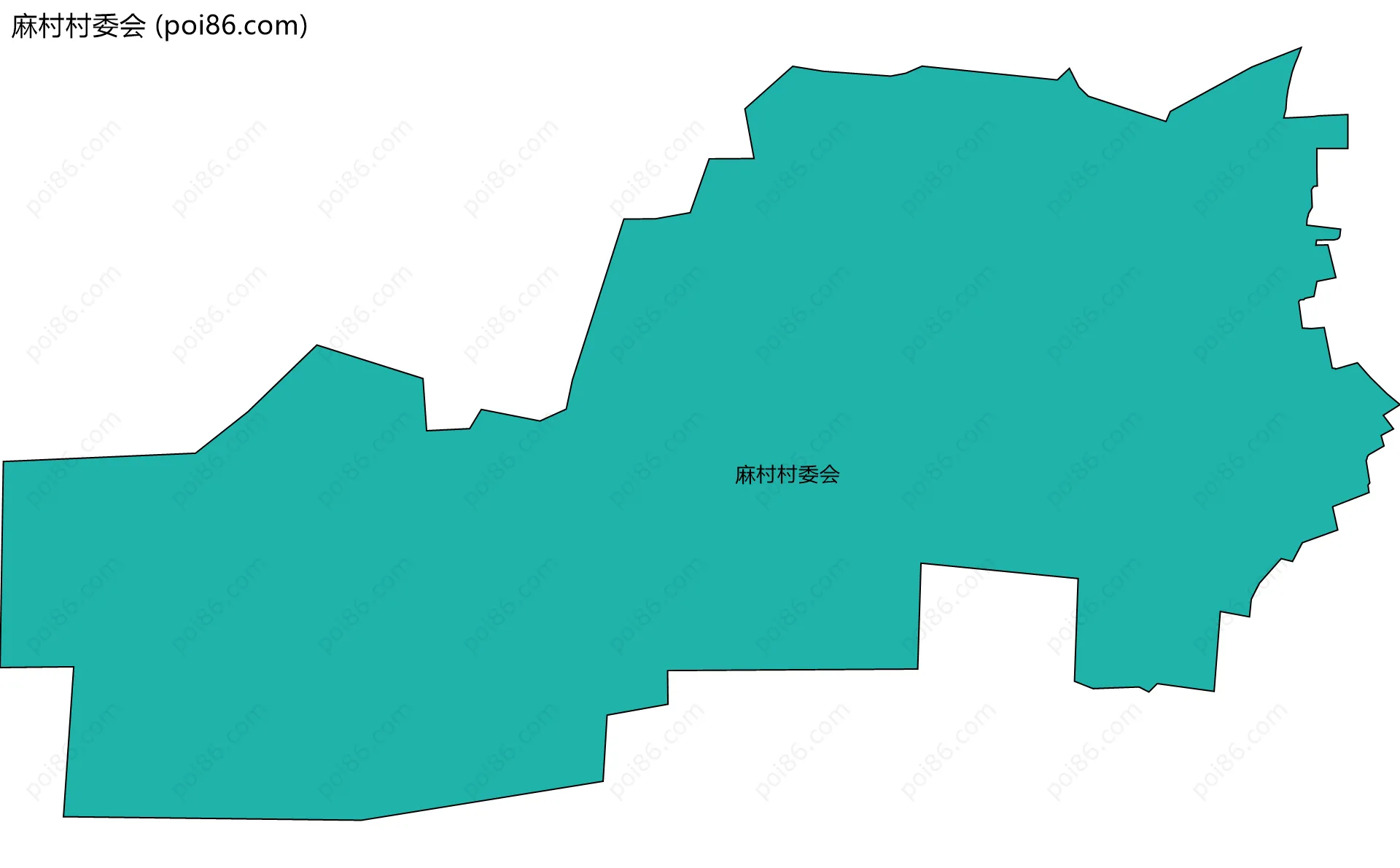 麻村村委会边界地图