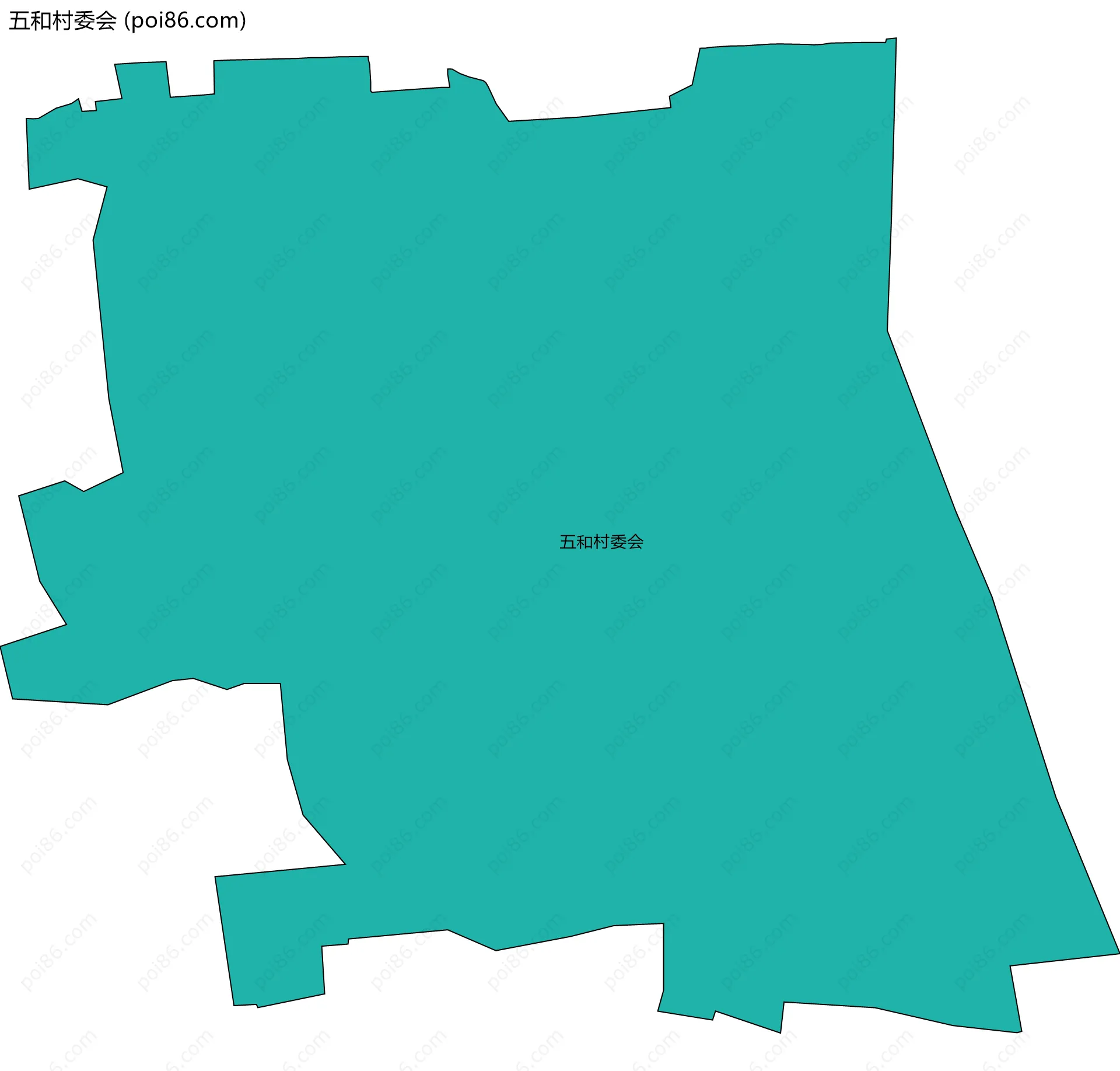 五和村委会边界地图