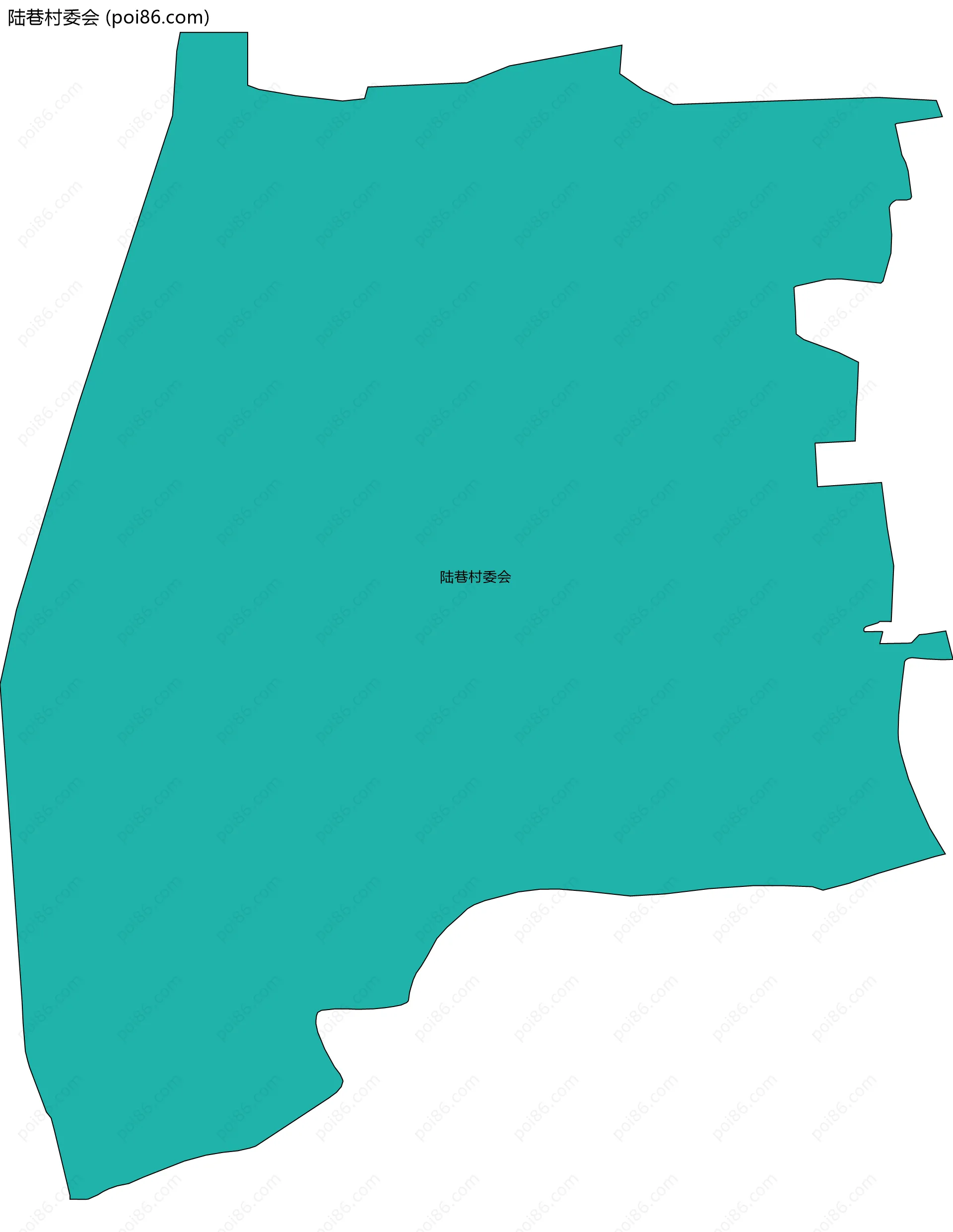 陆巷村委会边界地图