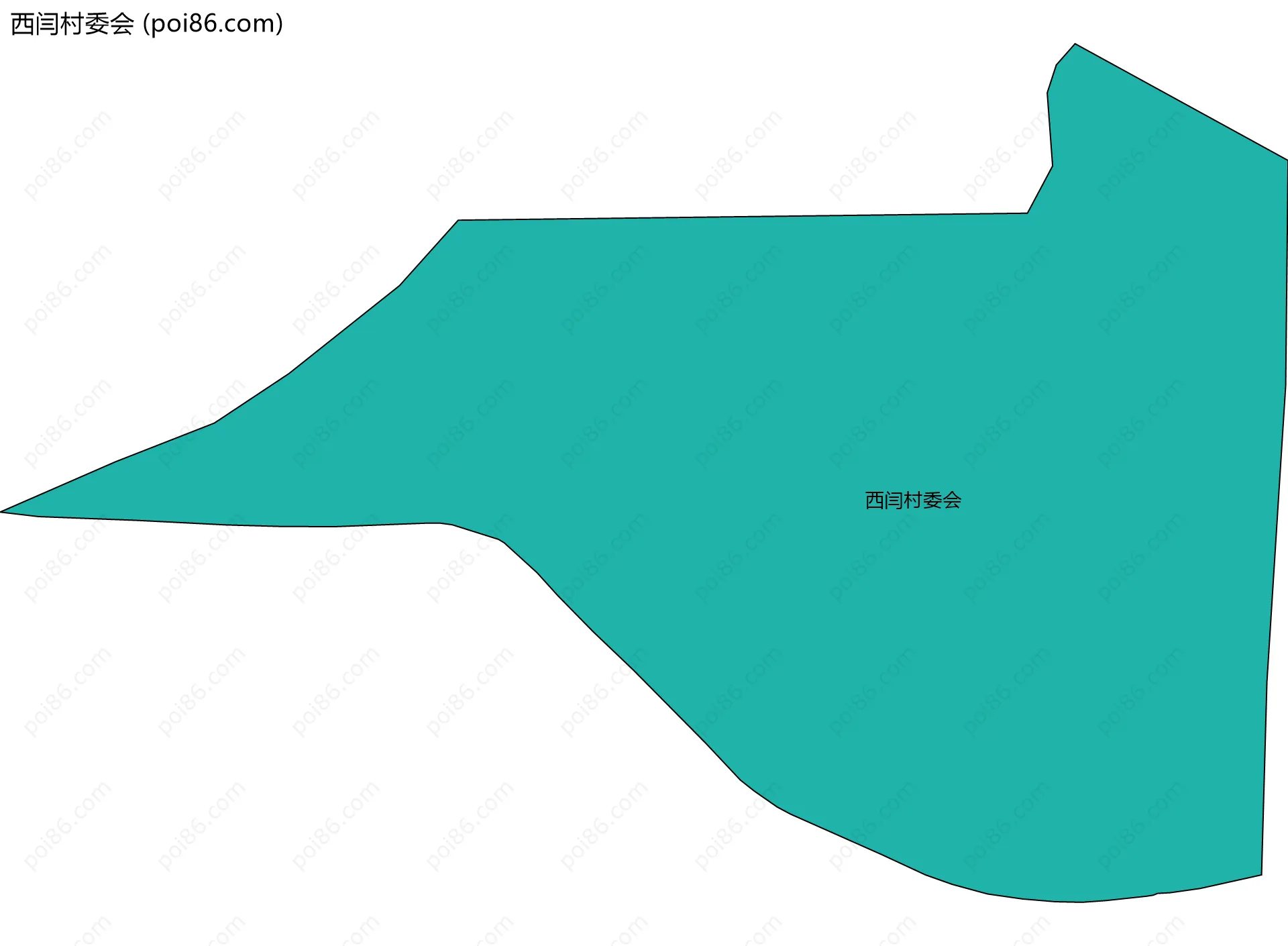 西闫村委会边界地图