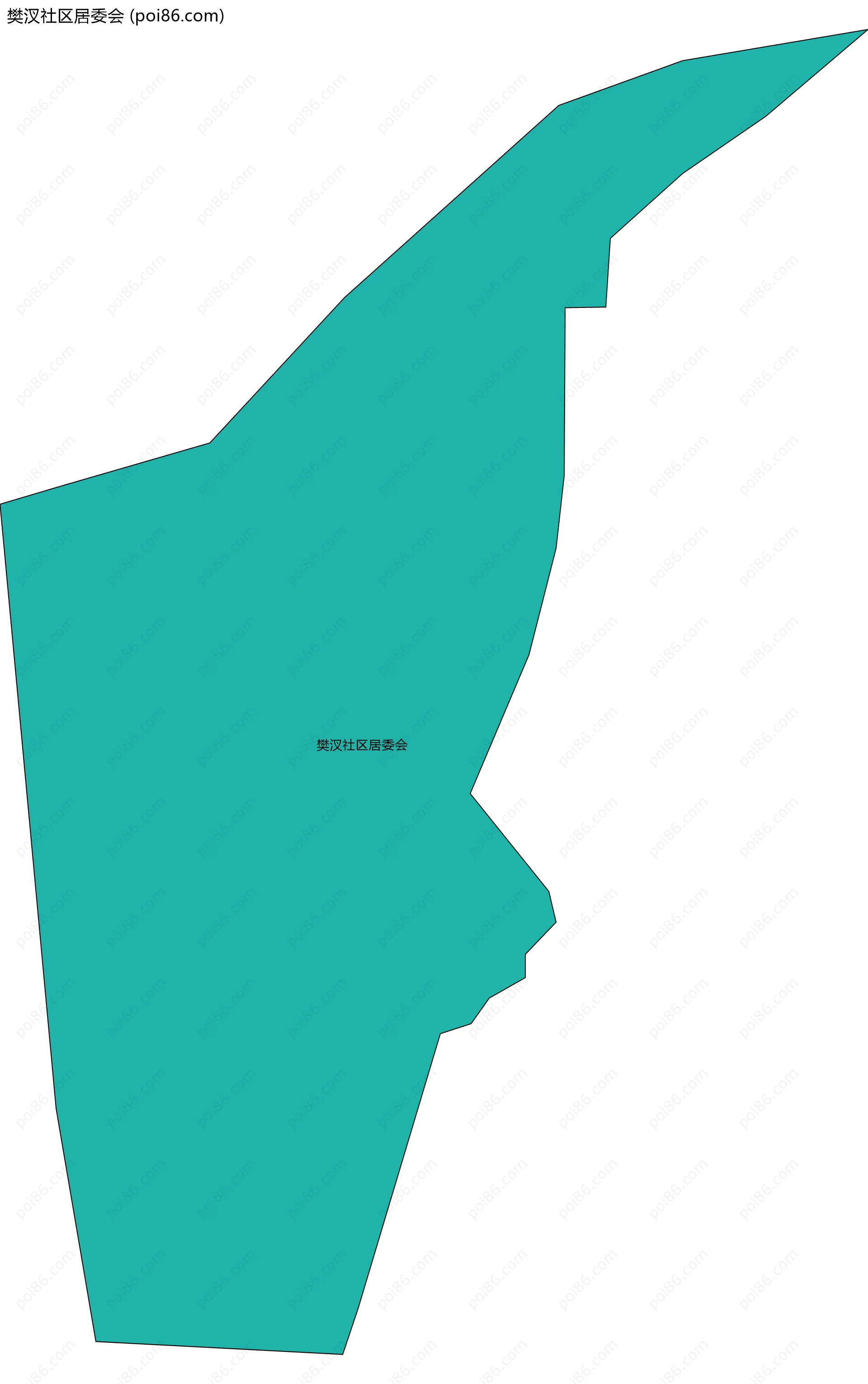 樊汊社区居委会边界地图