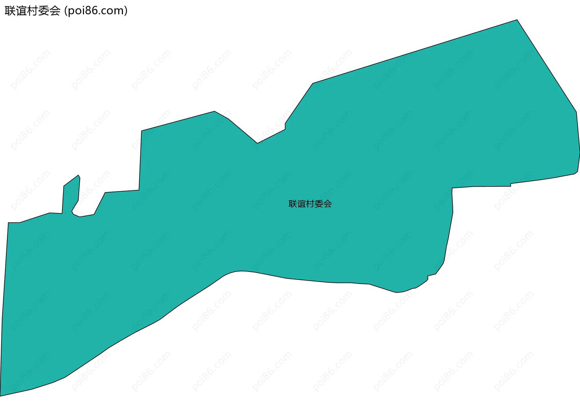 联谊村委会边界地图