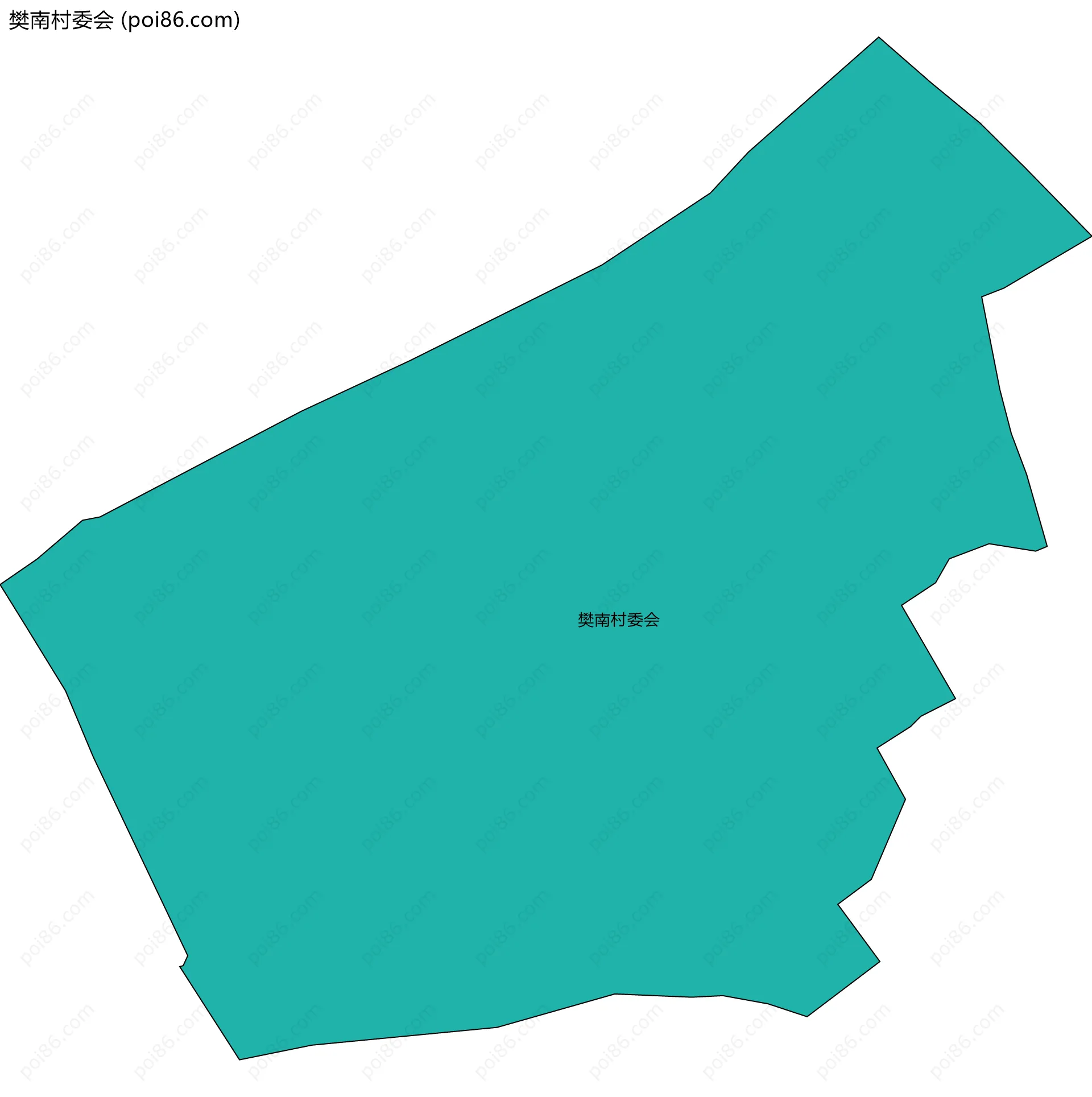樊南村委会边界地图
