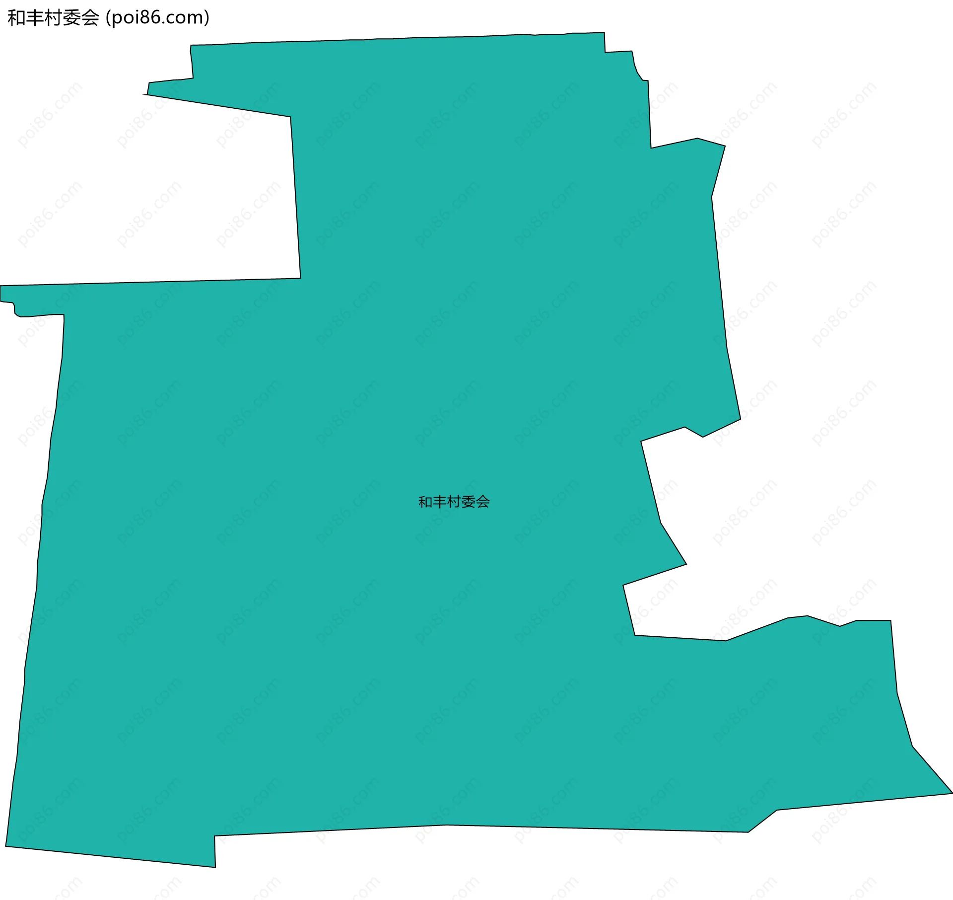 和丰村委会边界地图