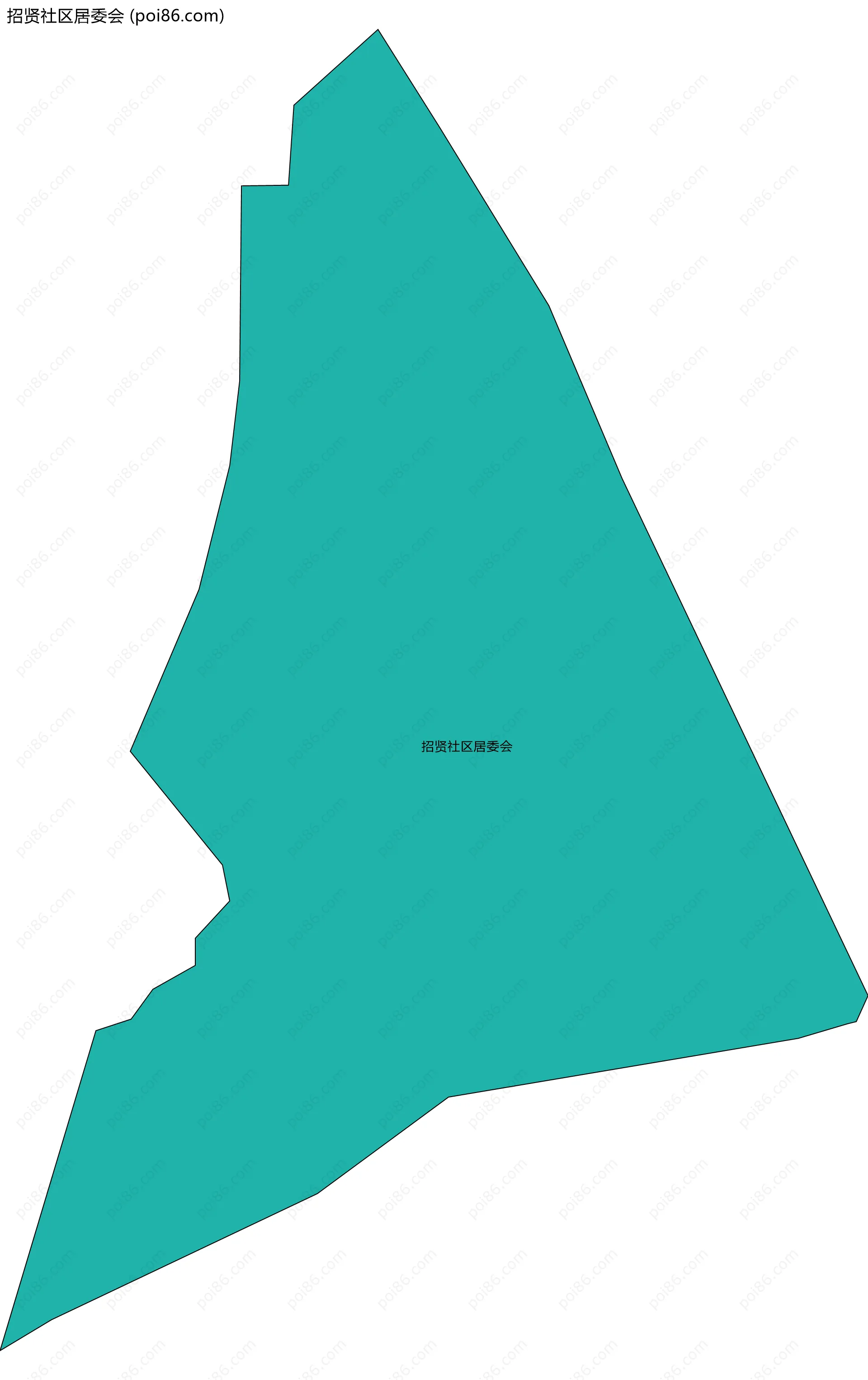 招贤社区居委会边界地图