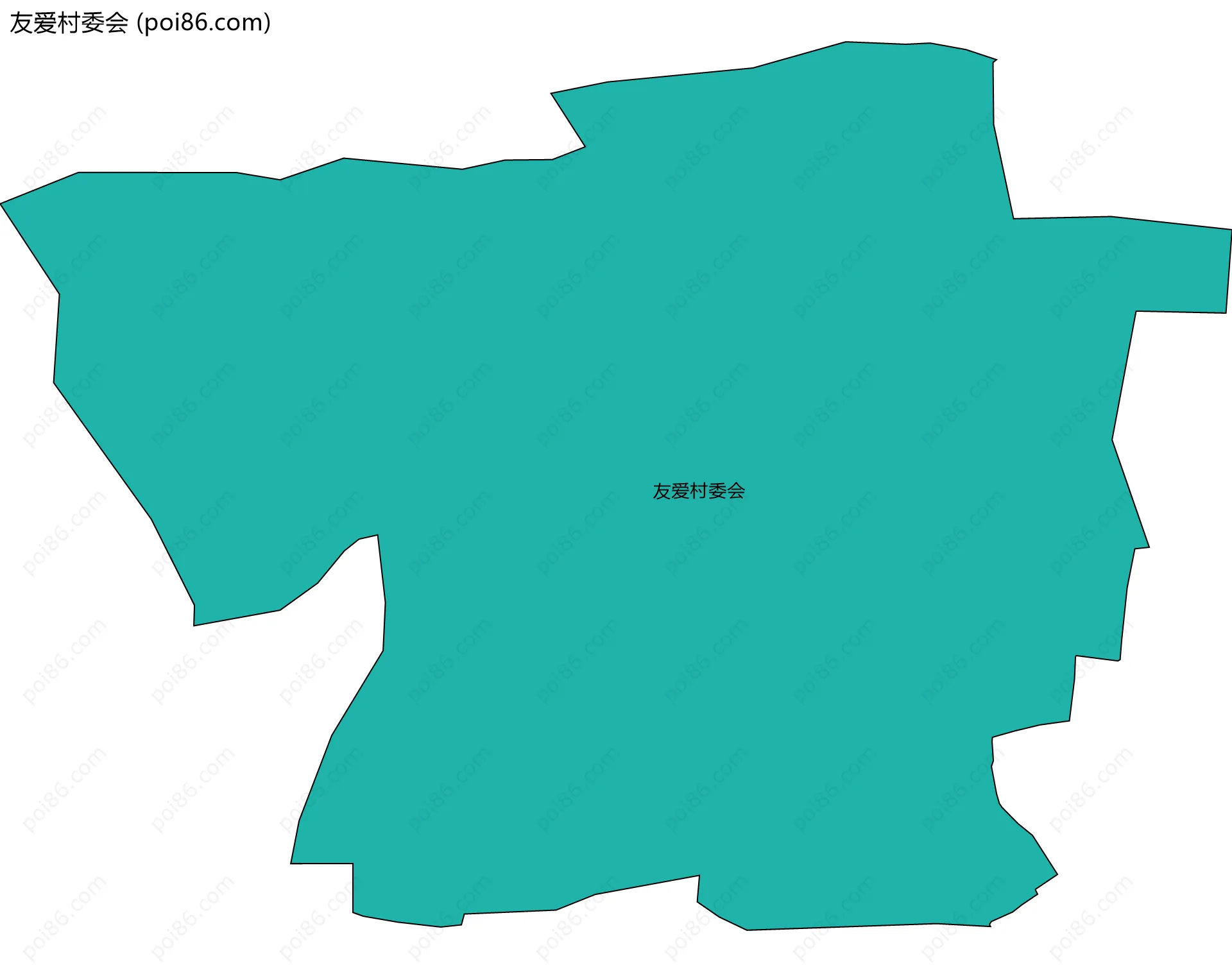 友爱村委会边界地图