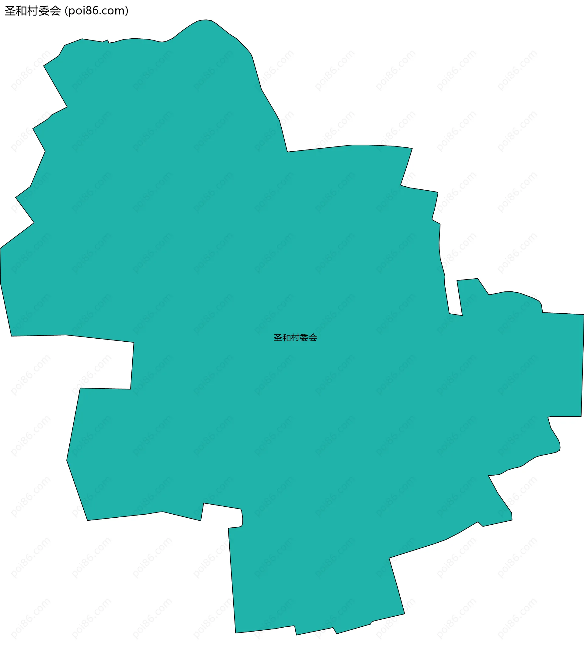 圣和村委会边界地图