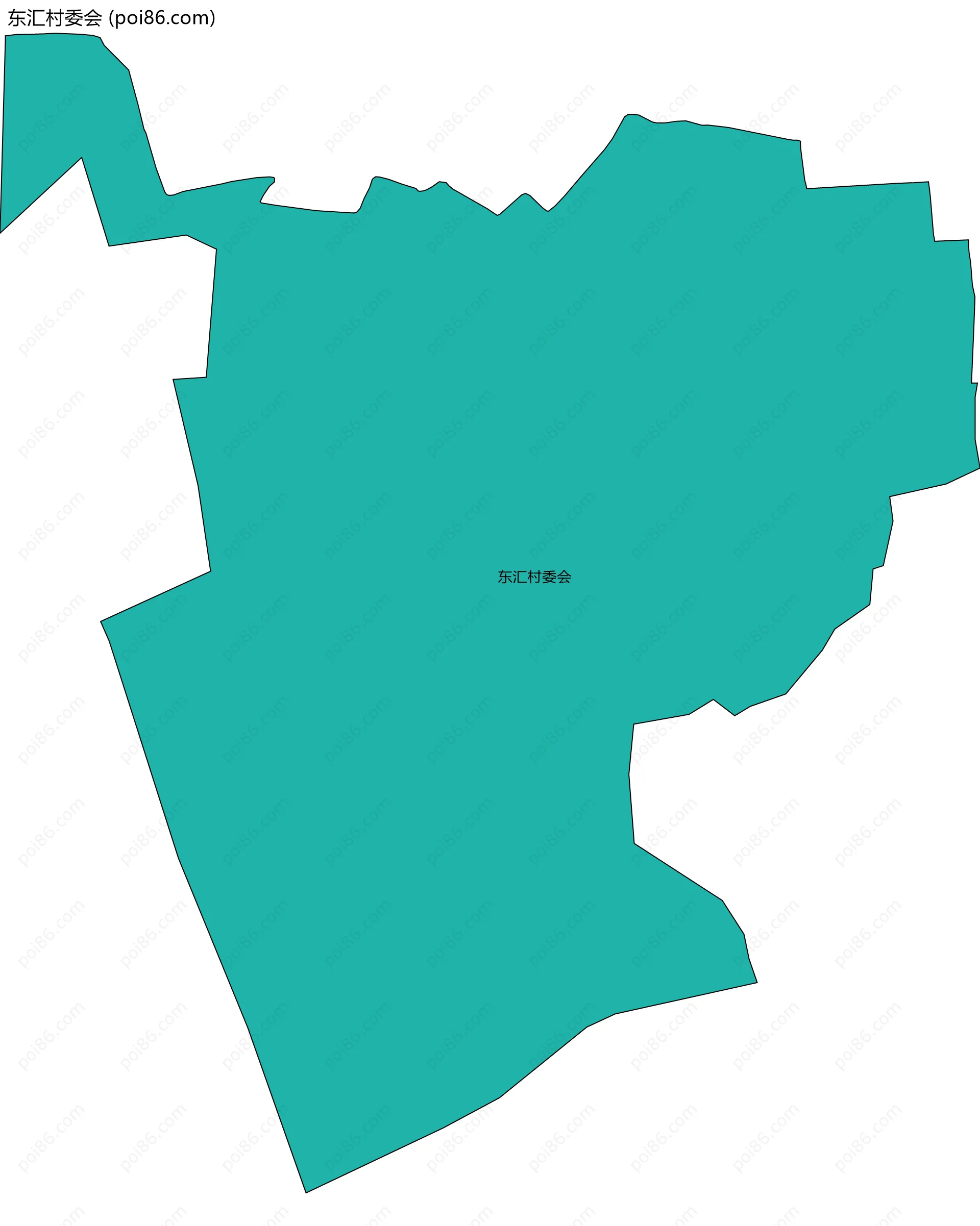 东汇村委会边界地图