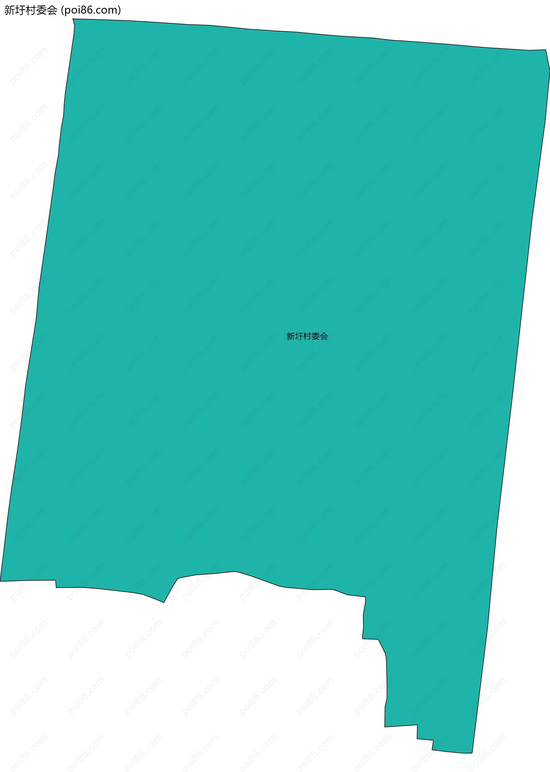 新圩村委会边界地图