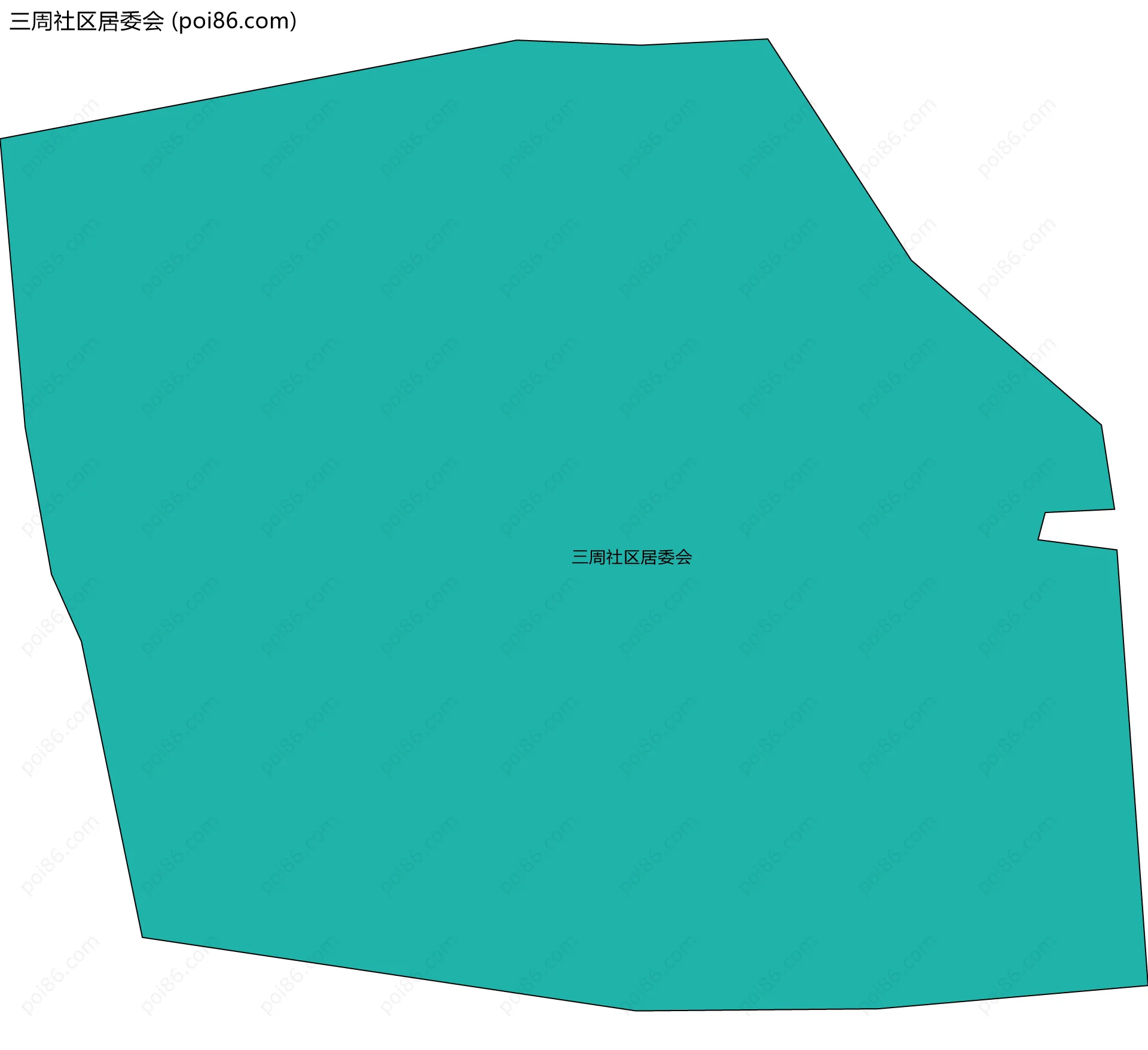三周社区居委会边界地图