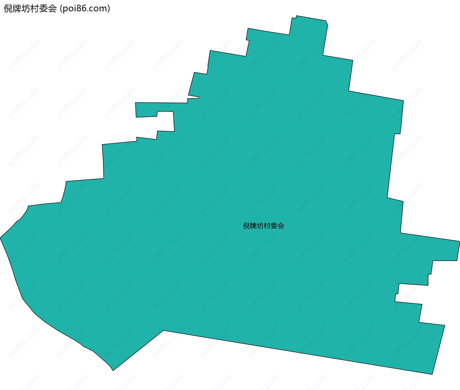 倪牌坊村委会边界地图
