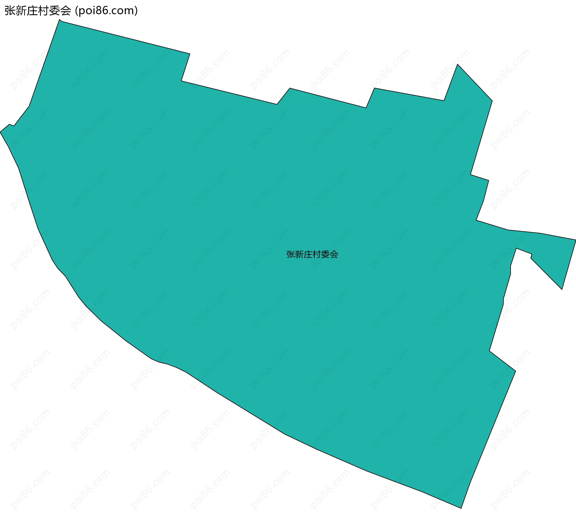 张新庄村委会边界地图