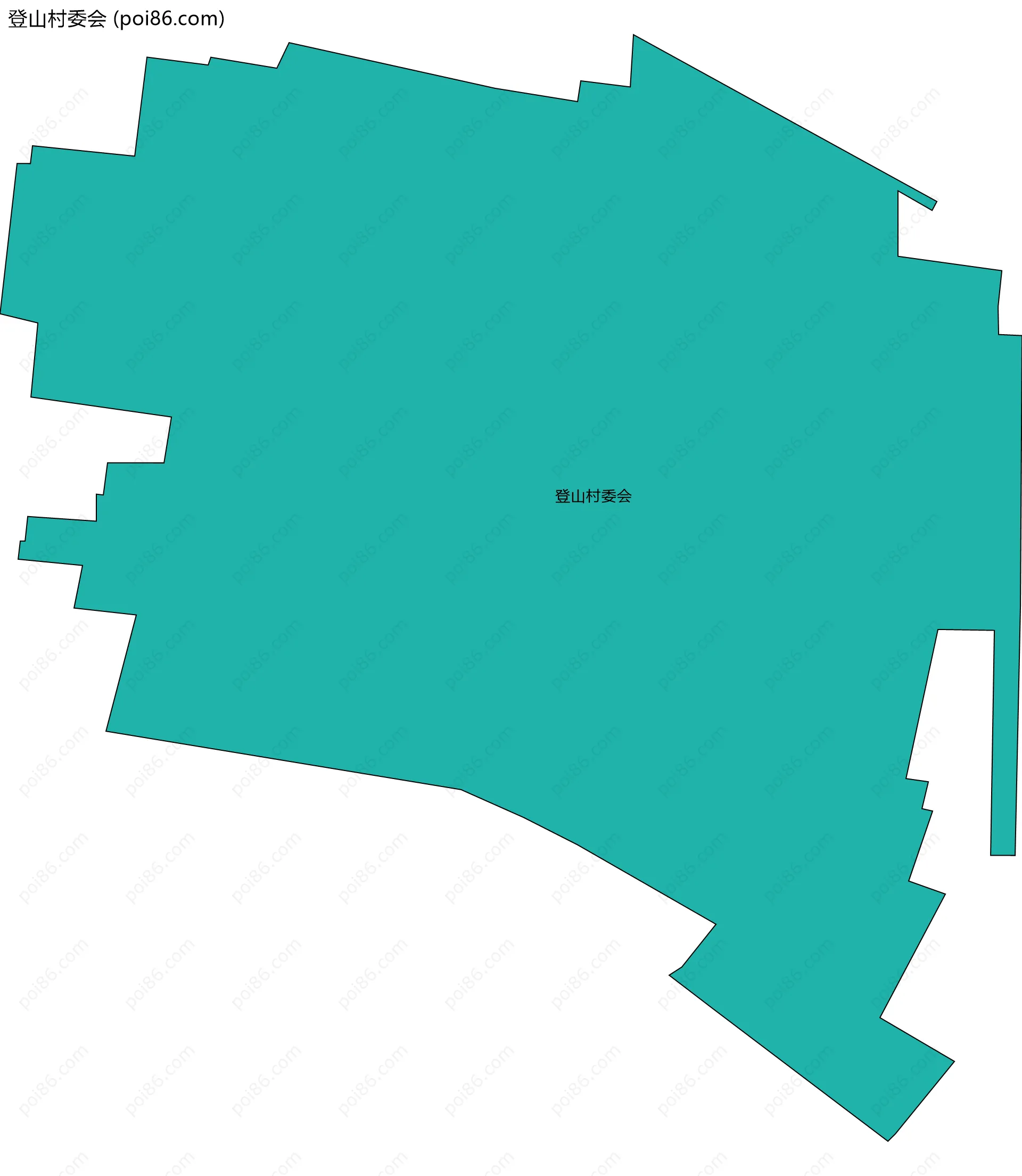 登山村委会边界地图