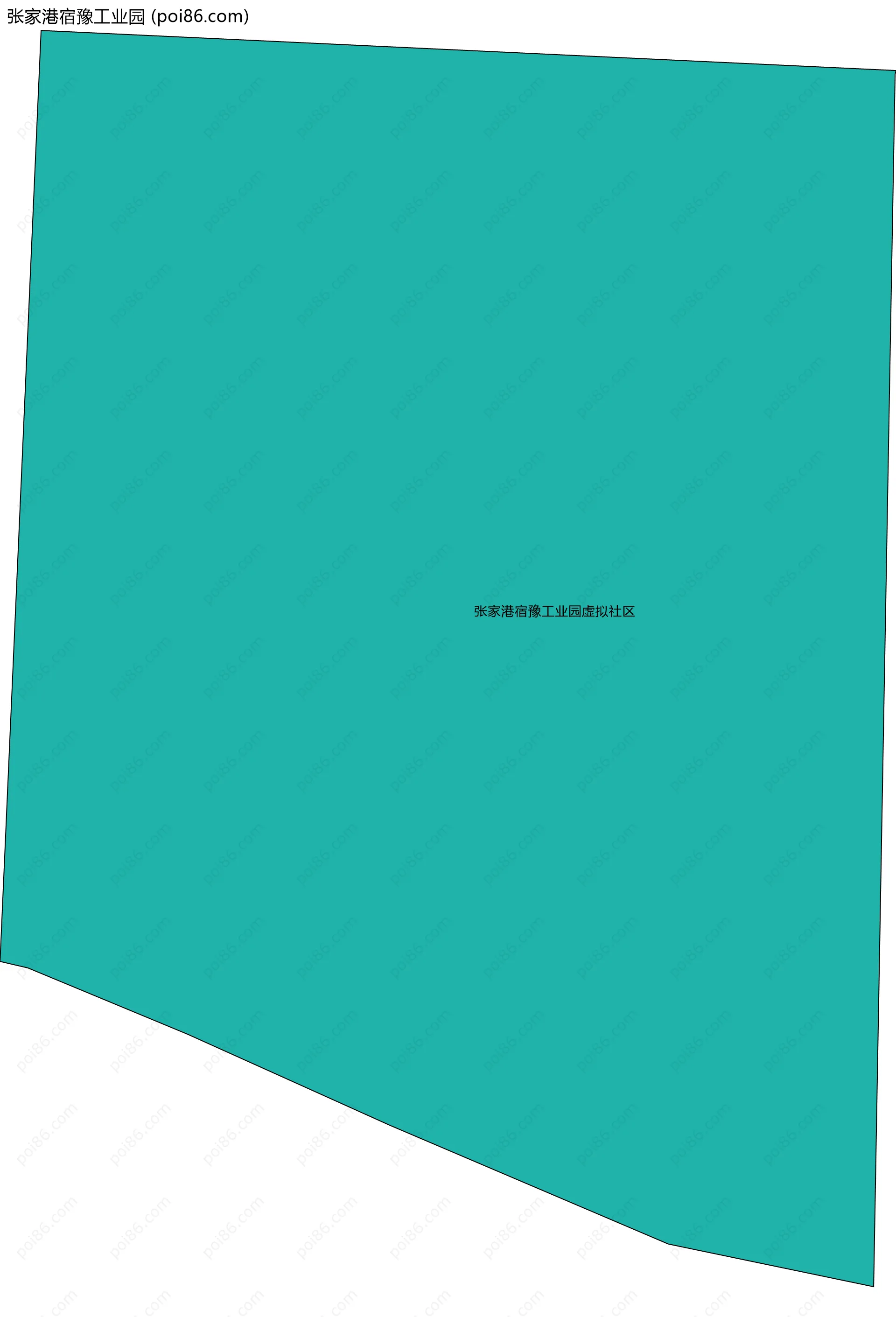 张家港宿豫工业园边界地图(五级行政区划)