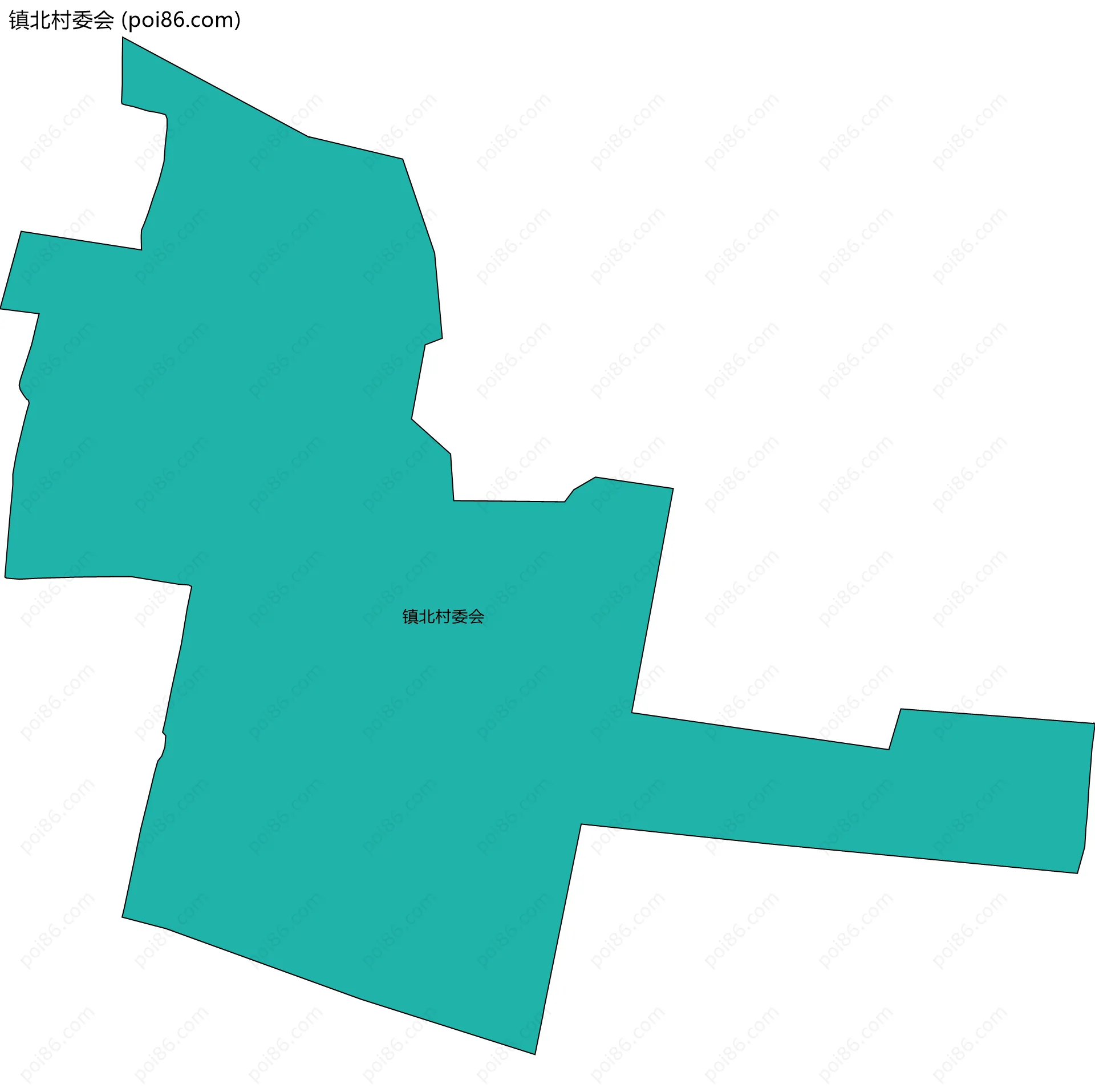 镇北村委会边界地图