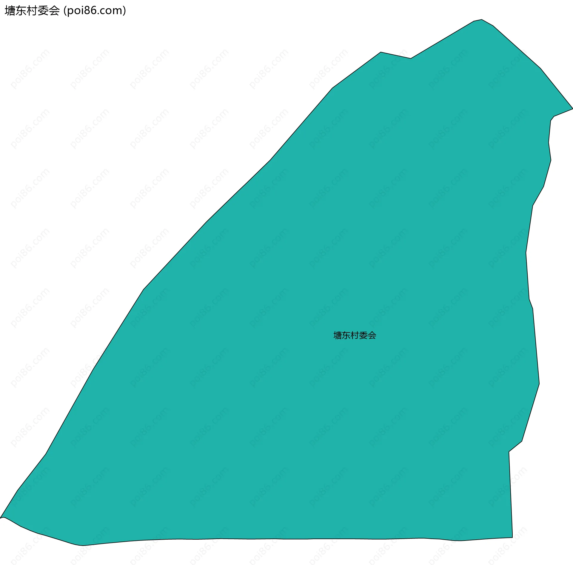 塘东村委会边界地图