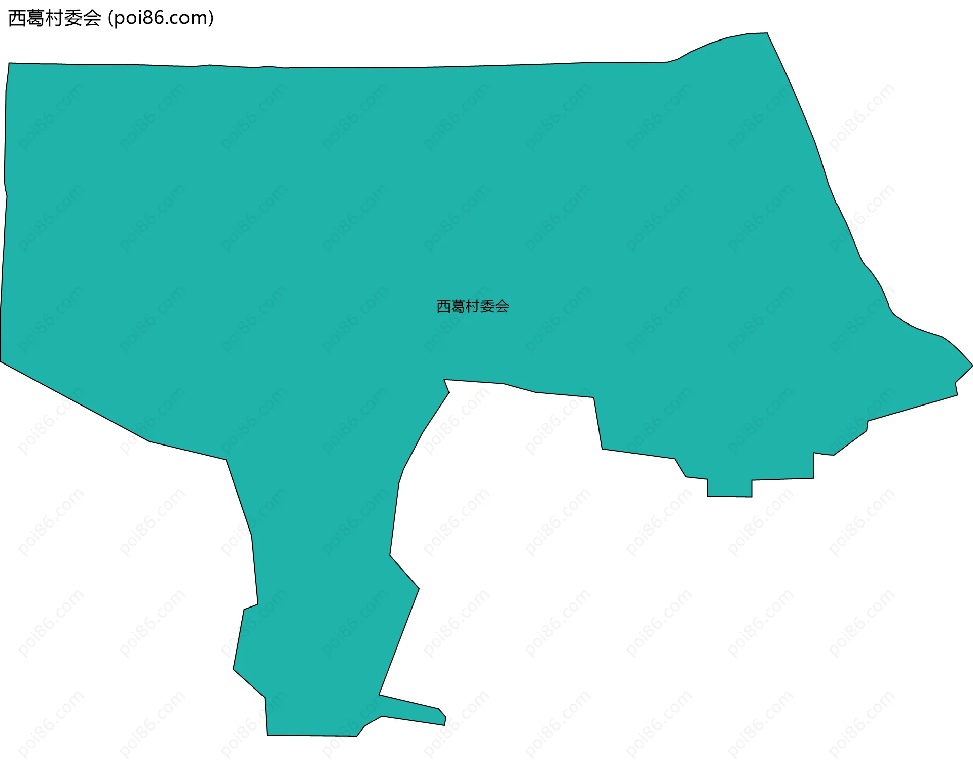 西葛村委会边界地图