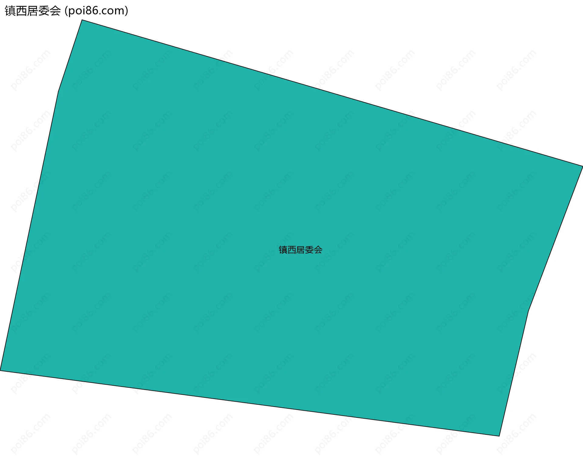 镇西居委会边界地图