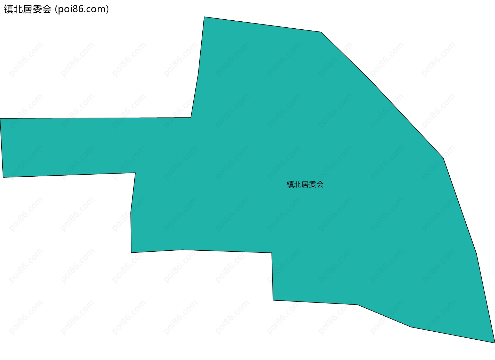 镇北居委会边界地图