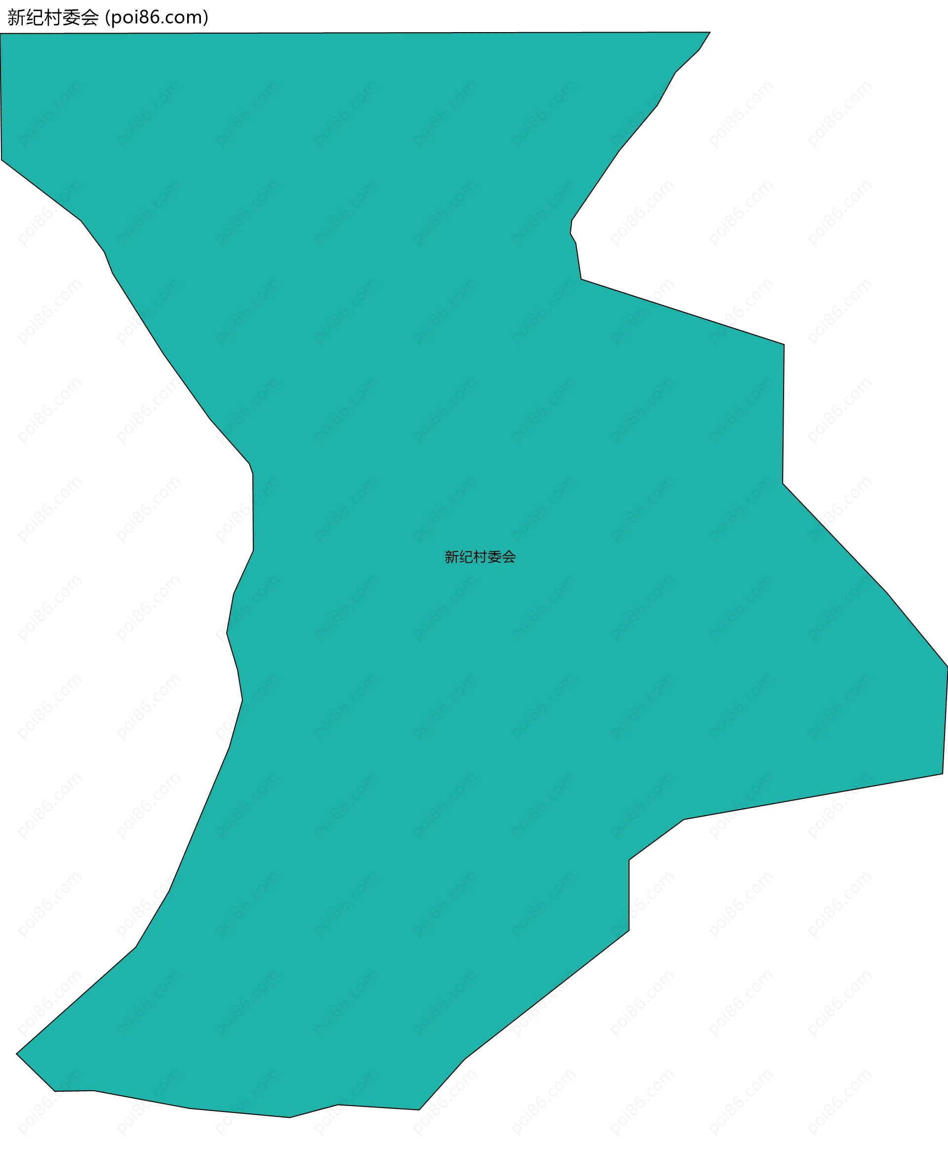 新纪村委会边界地图