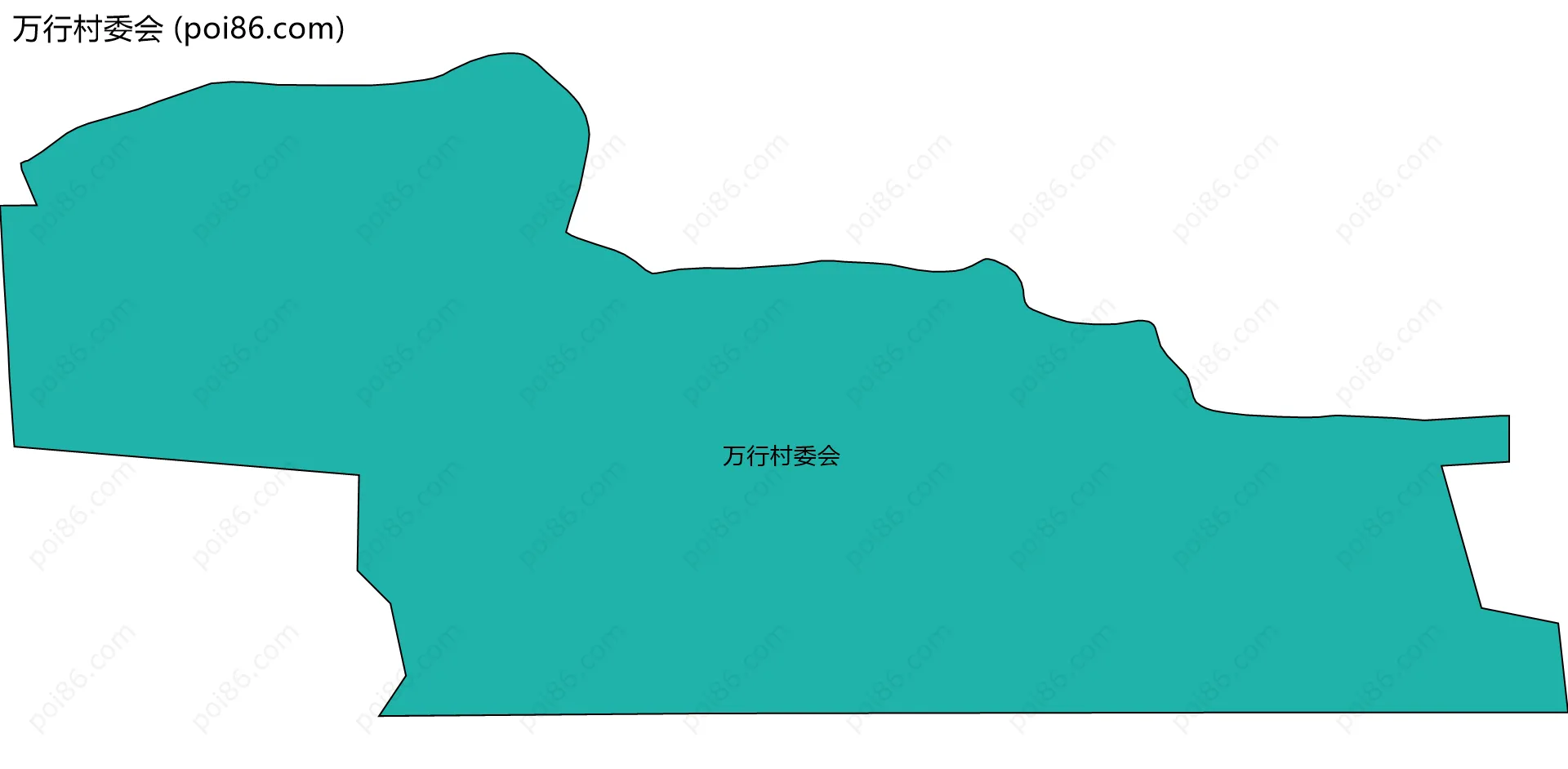 万行村委会边界地图