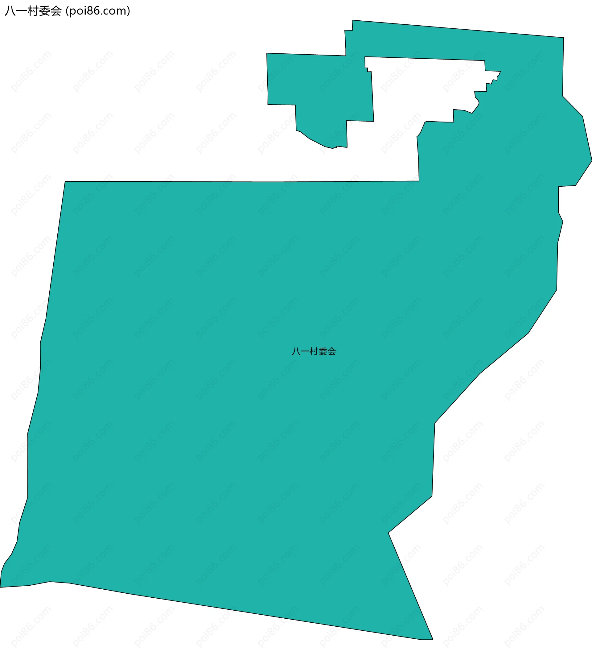 八一村委会边界地图