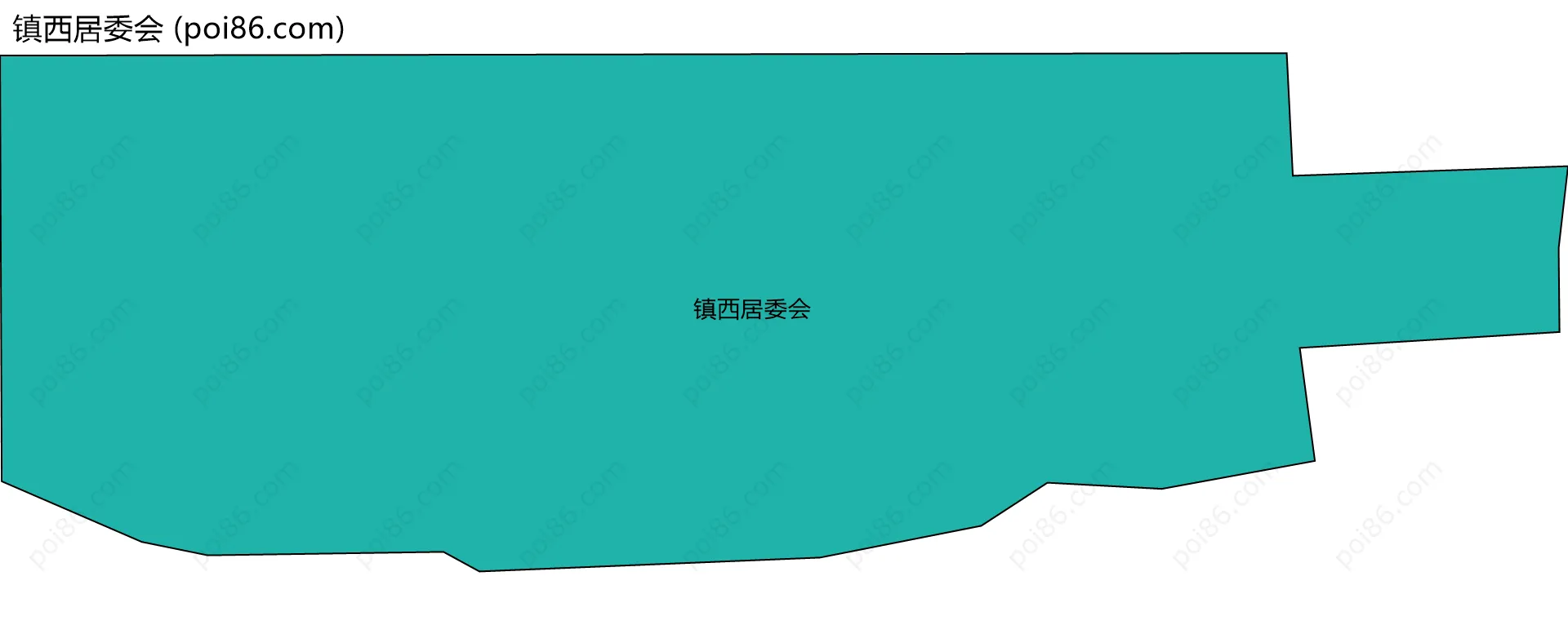 镇西居委会边界地图