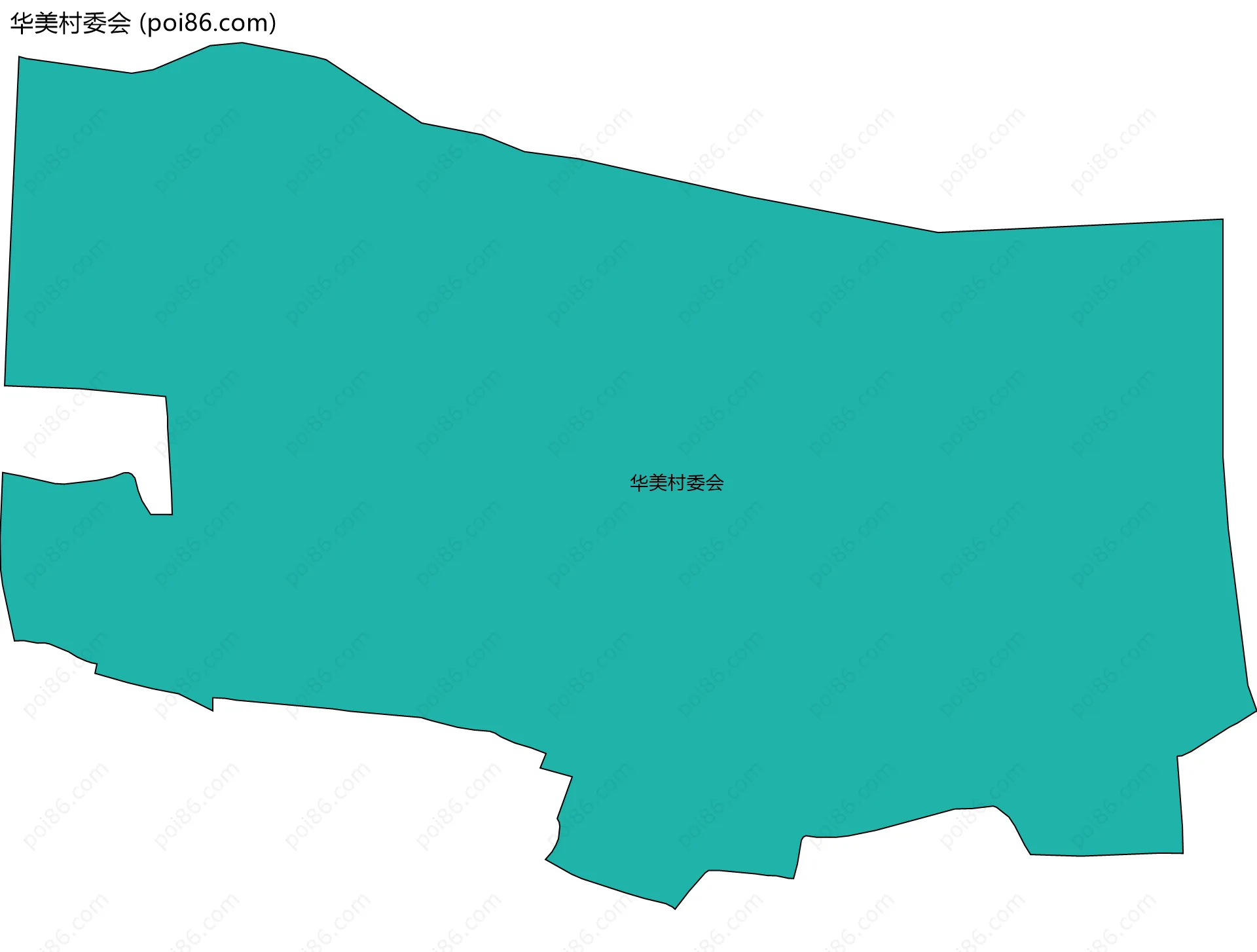 华美村委会边界地图