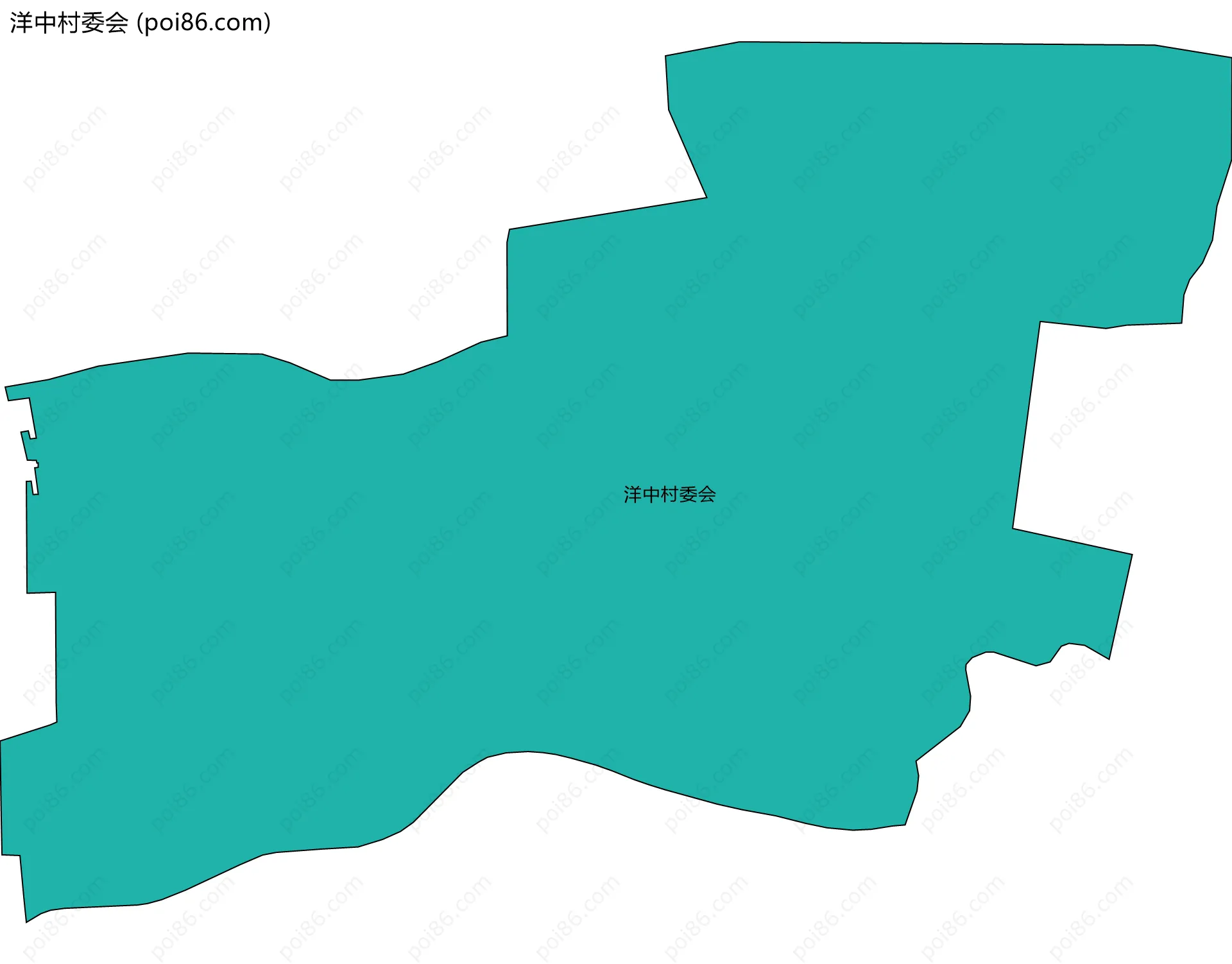 洋中村委会边界地图