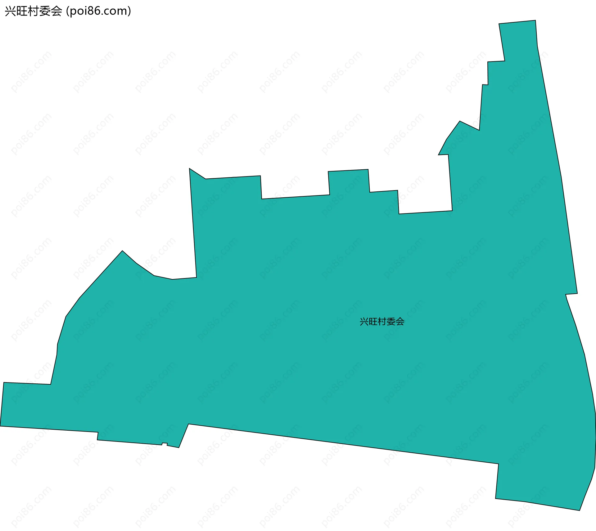 兴旺村委会边界地图