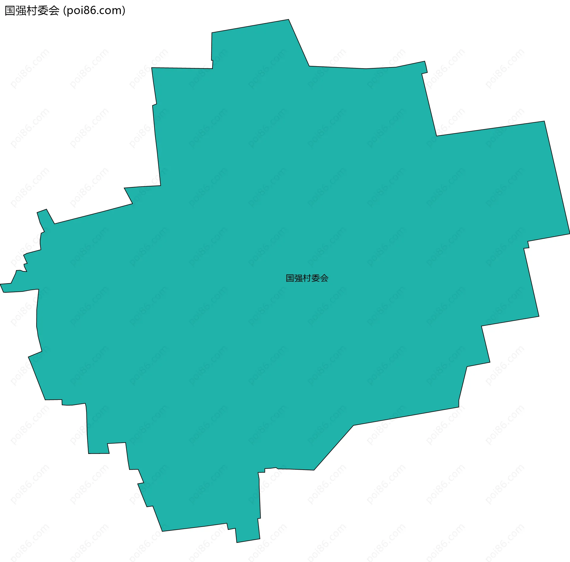 国强村委会边界地图