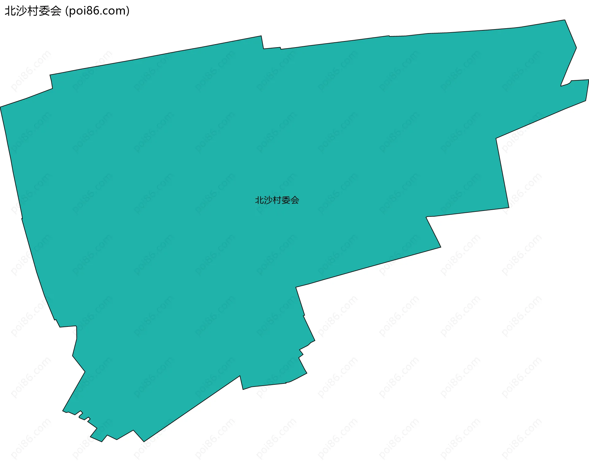 北沙村委会边界地图