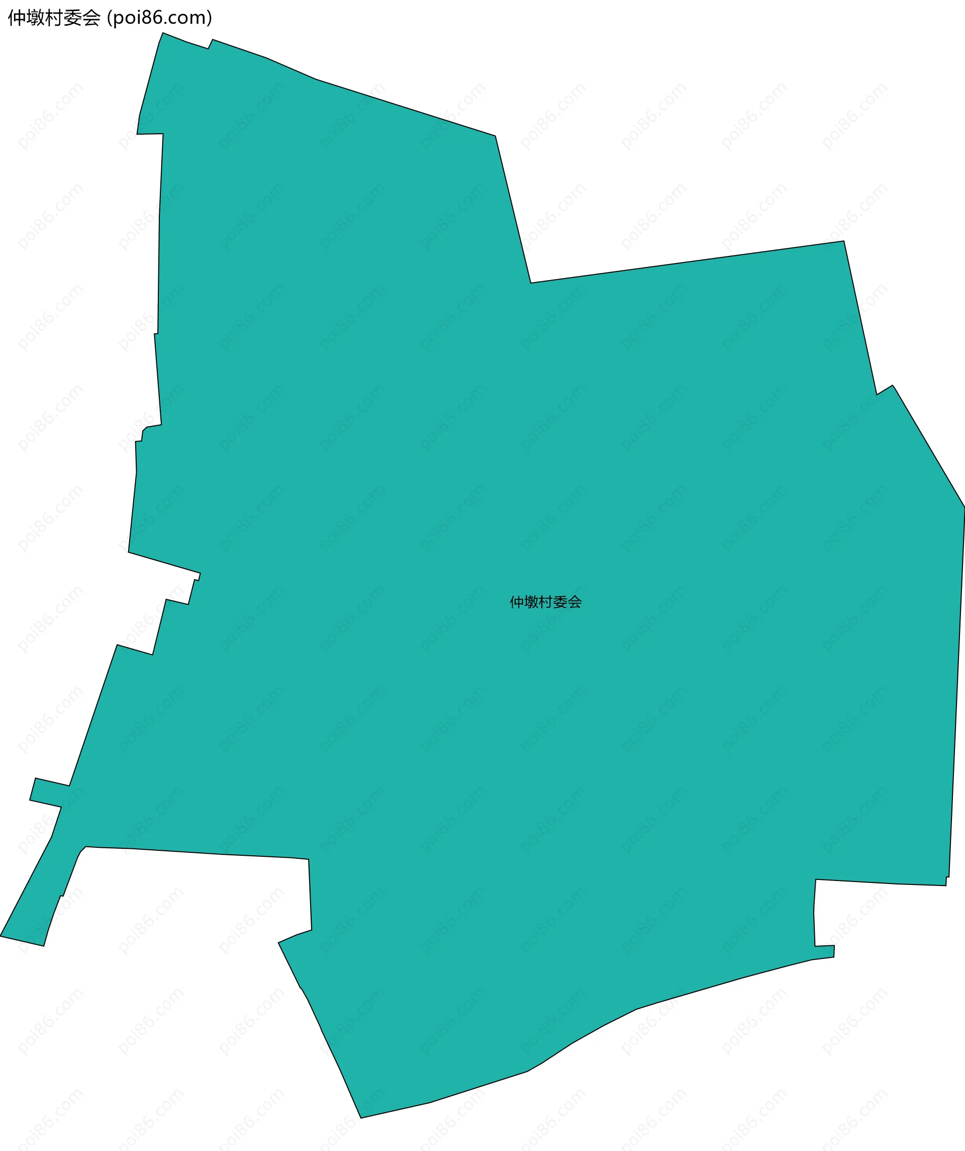 仲墩村委会边界地图