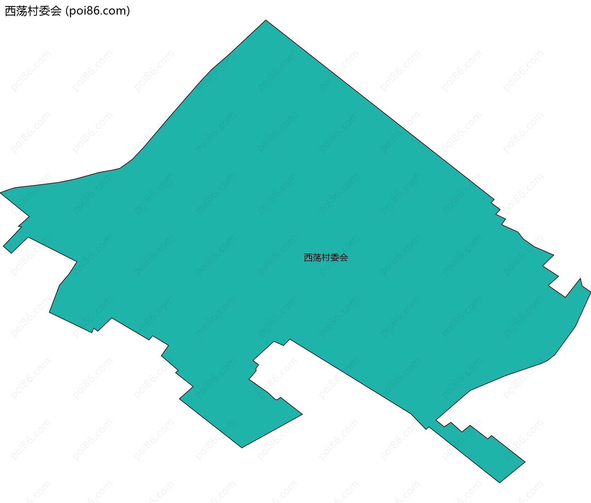 西荡村委会边界地图