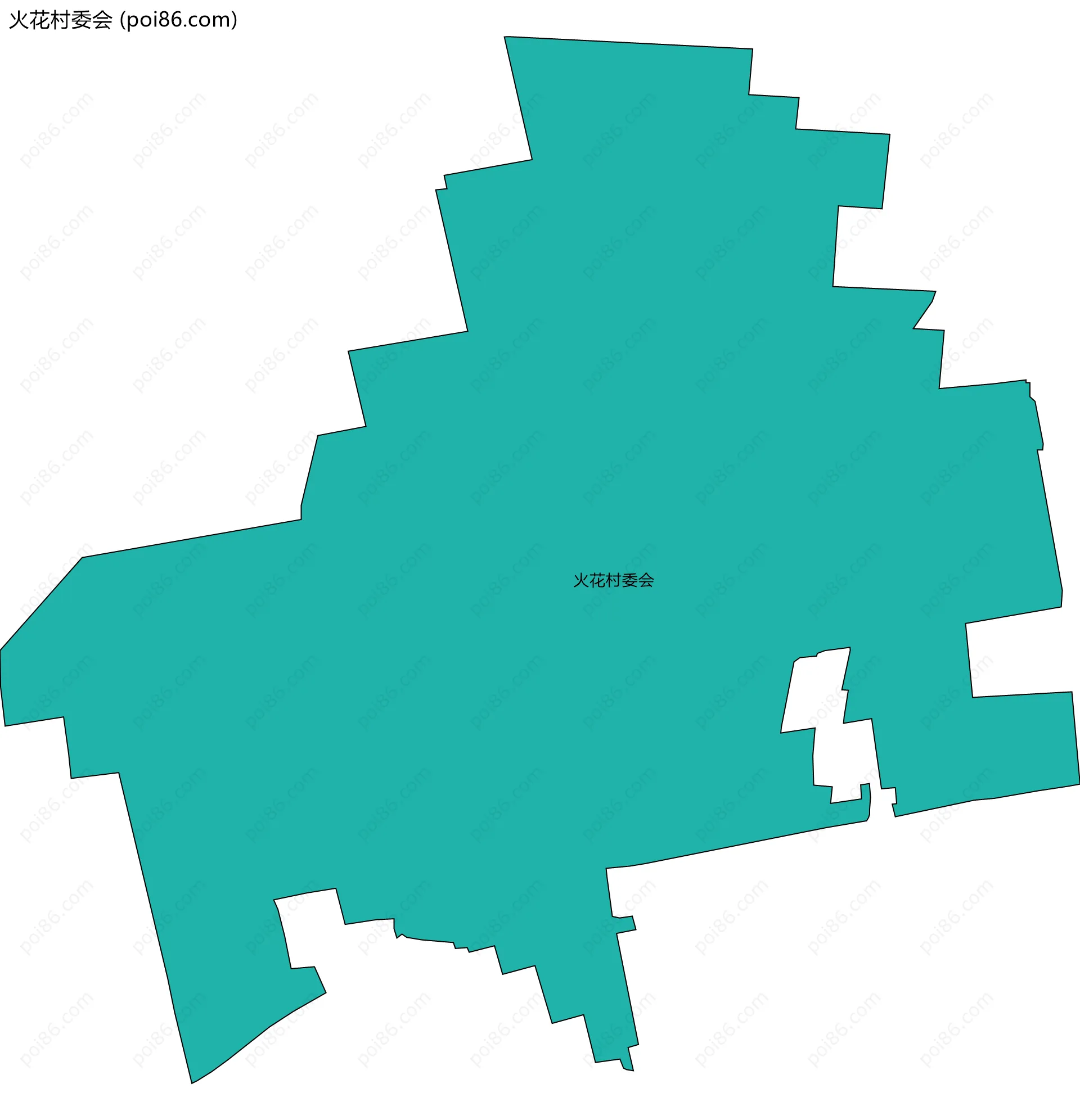 火花村委会边界地图